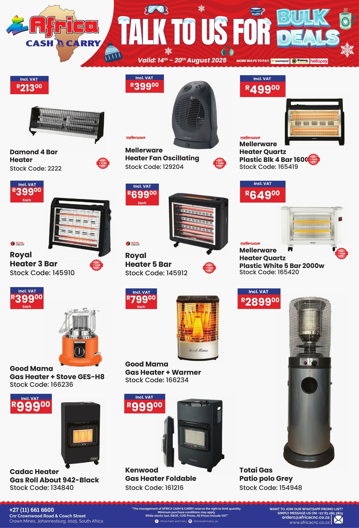 Special Africa Cash&Carry 14.08.2025 - 20.08.2025