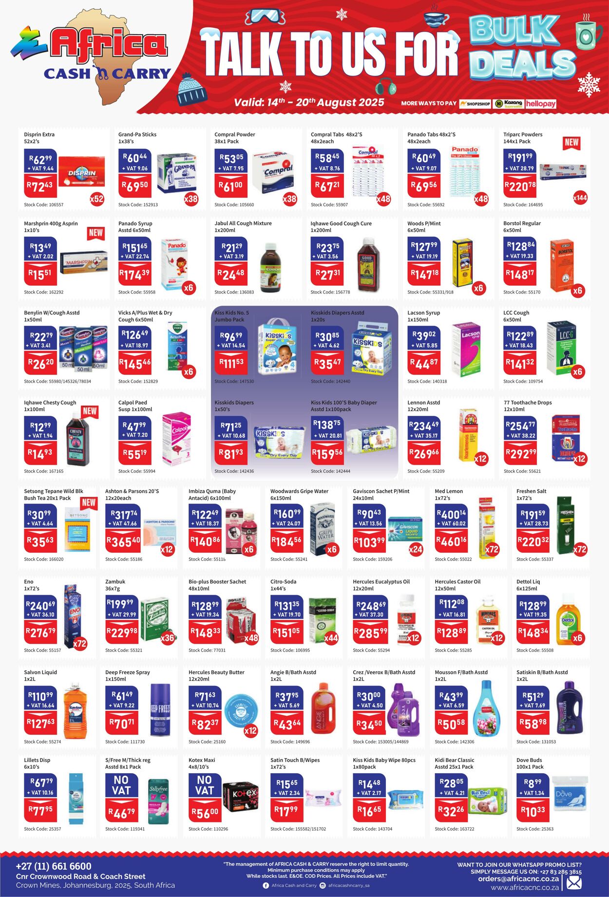 Special Africa Cash&Carry 14.08.2025 - 20.08.2025