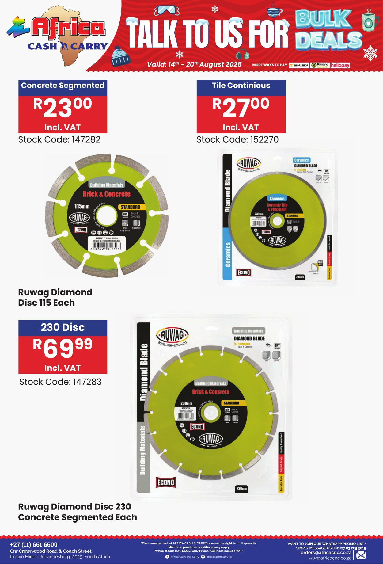 Special Africa Cash&Carry 14.08.2025 - 20.08.2025