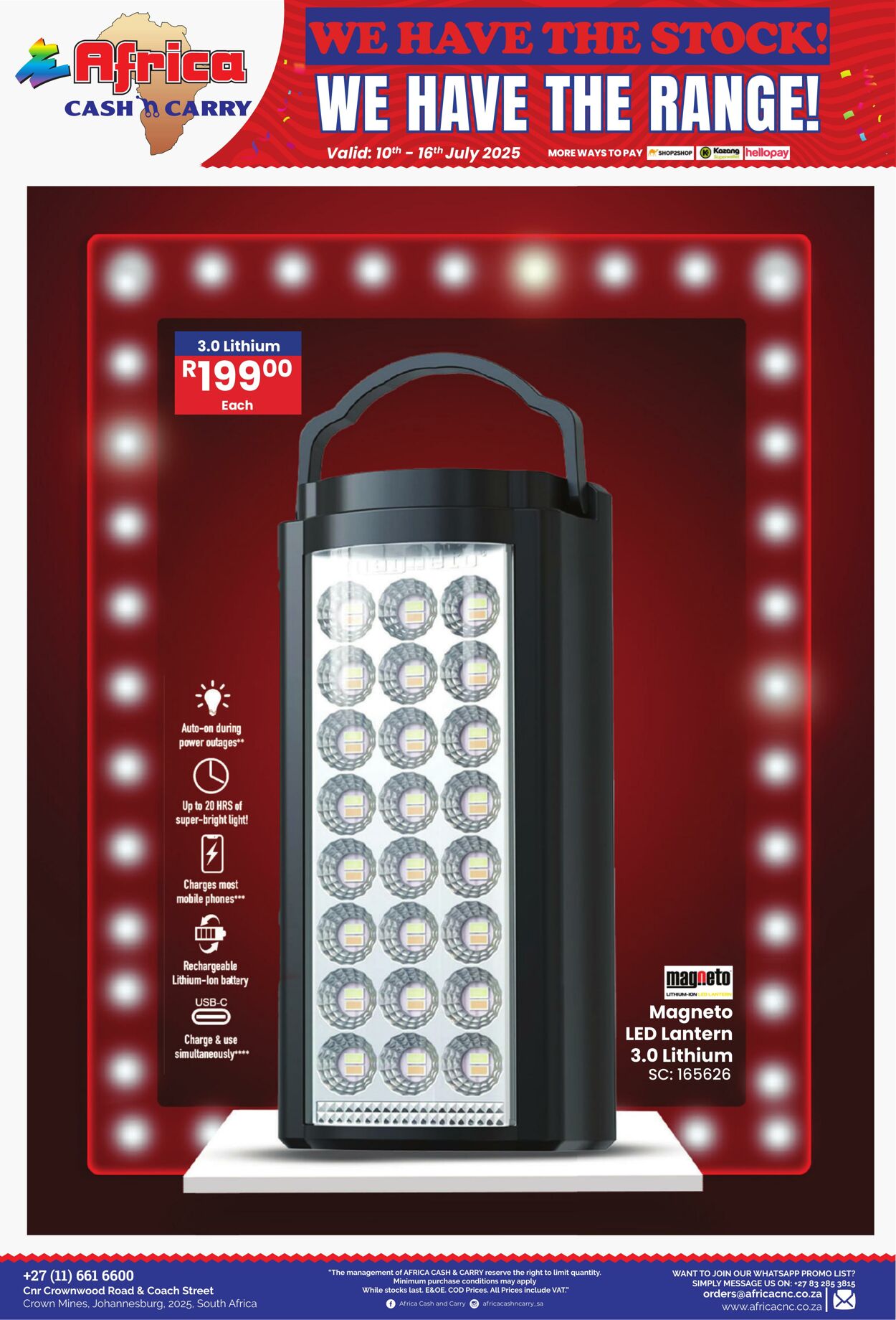Special Africa Cash&Carry 10.07.2025 - 16.07.2025