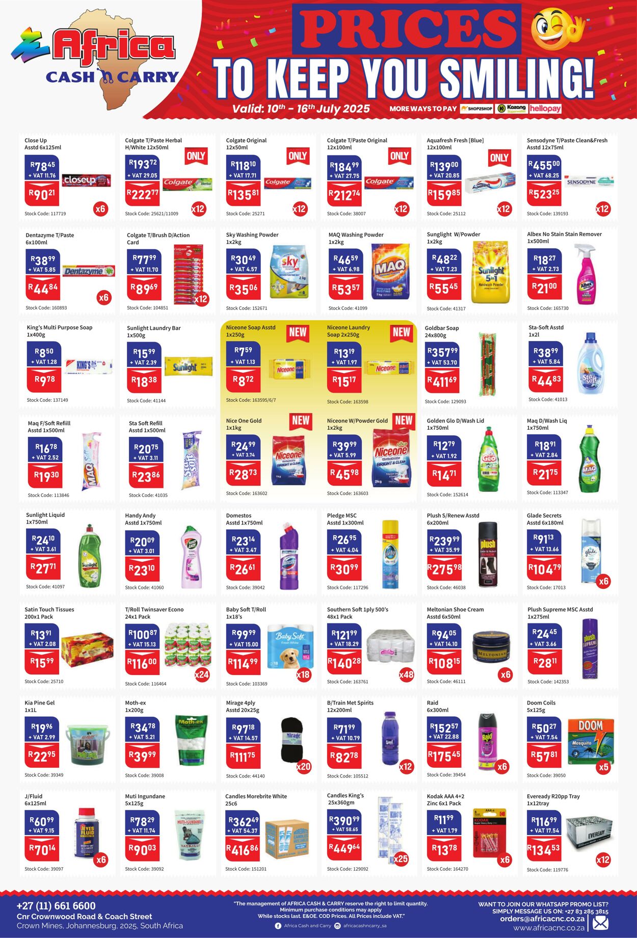 Special Africa Cash&Carry 10.07.2025 - 16.07.2025