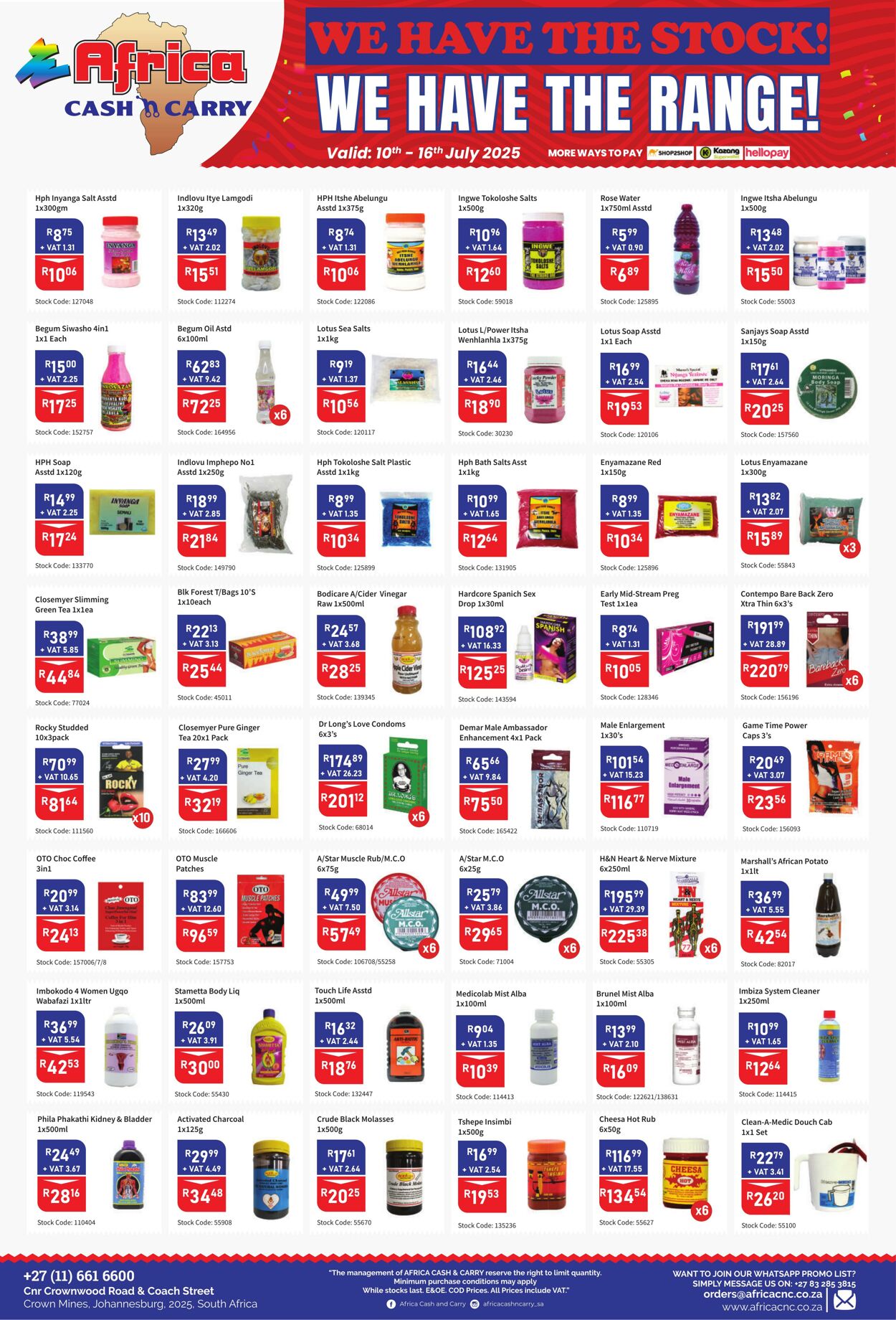 Special Africa Cash&Carry 10.07.2025 - 16.07.2025