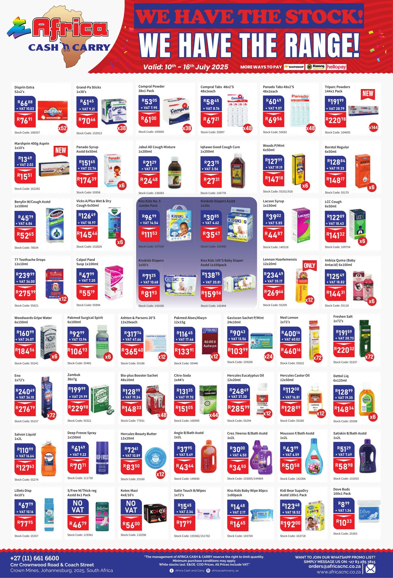 Special Africa Cash&Carry 10.07.2025 - 16.07.2025