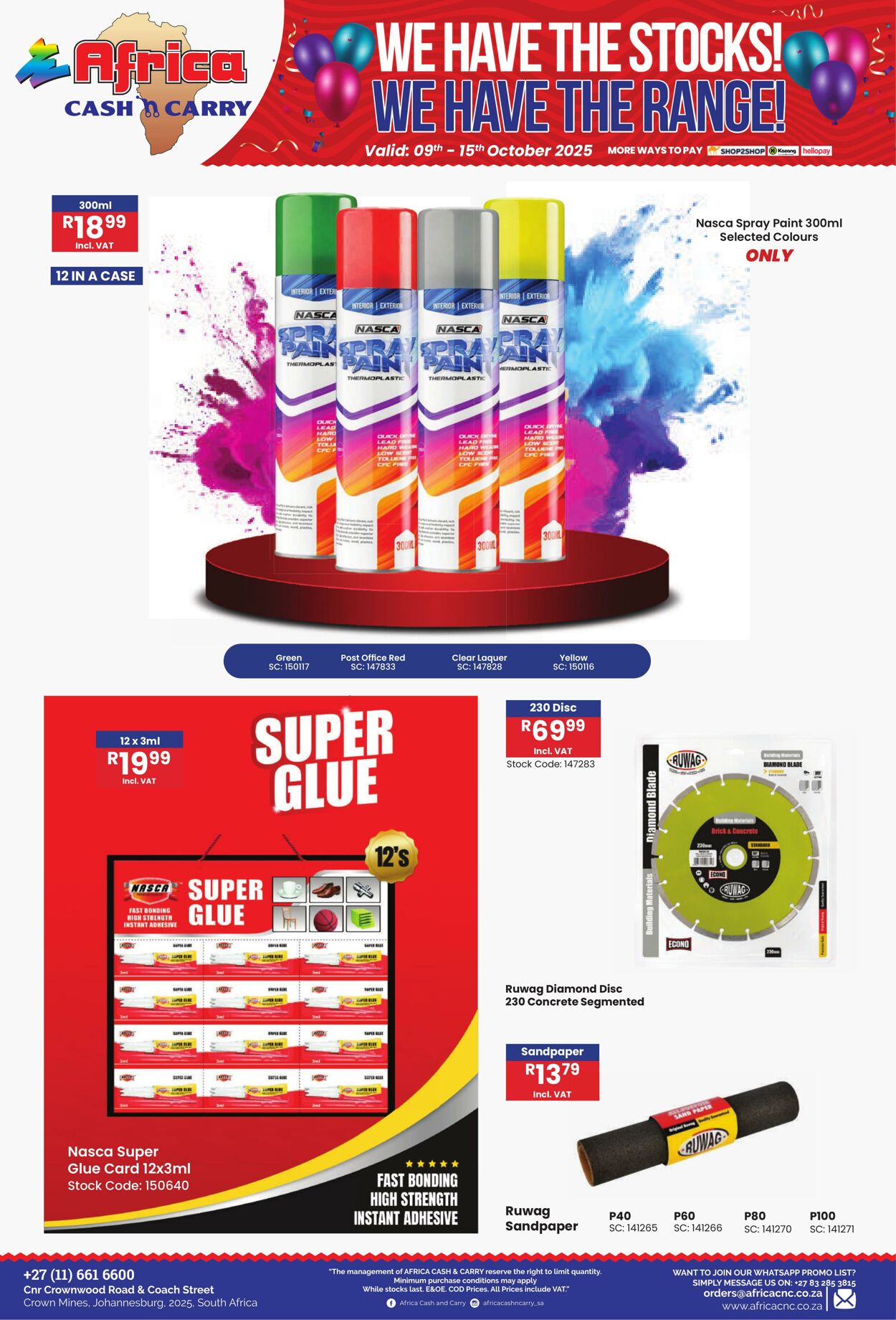 Special Africa Cash&Carry 09.10.2025 - 15.10.2025