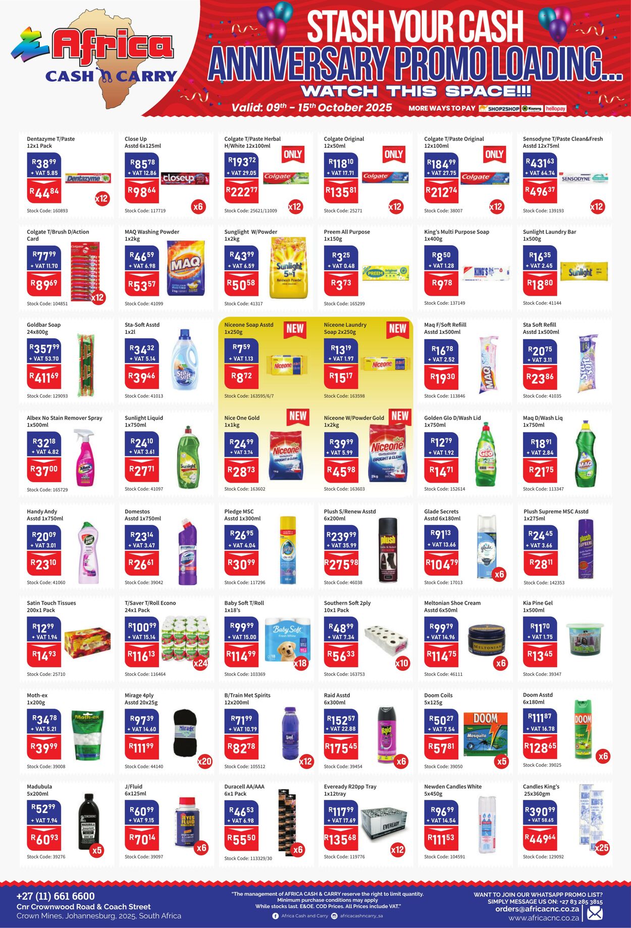 Special Africa Cash&Carry 09.10.2025 - 15.10.2025