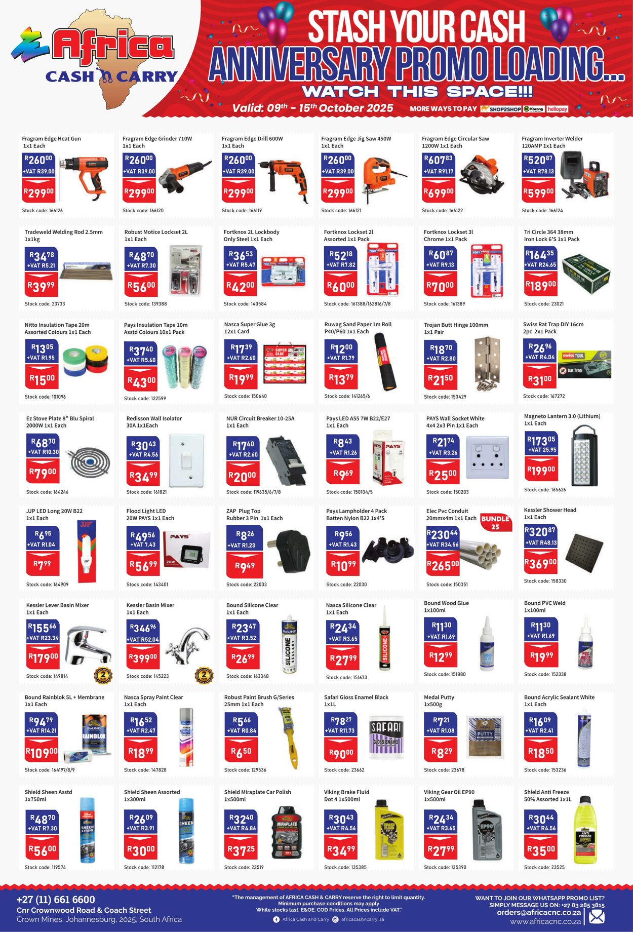 Special Africa Cash&Carry 09.10.2025 - 15.10.2025
