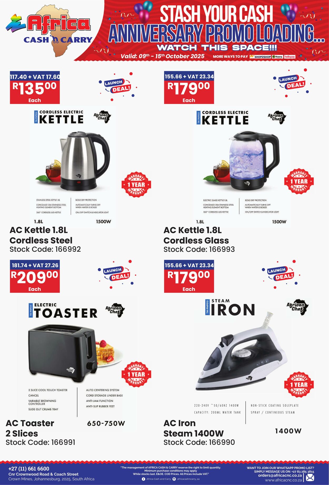 Special Africa Cash&Carry 09.10.2025 - 15.10.2025