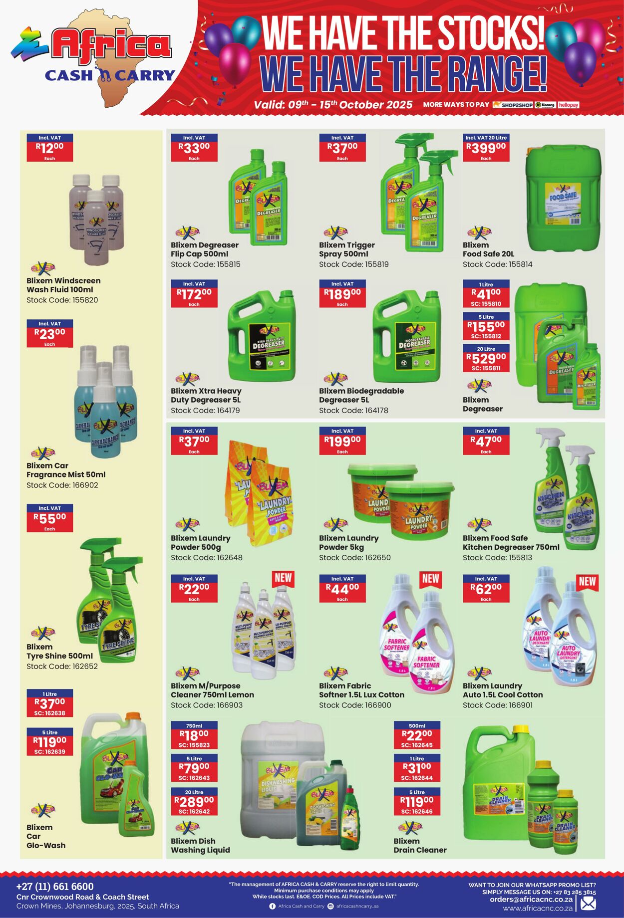 Special Africa Cash&Carry 09.10.2025 - 15.10.2025