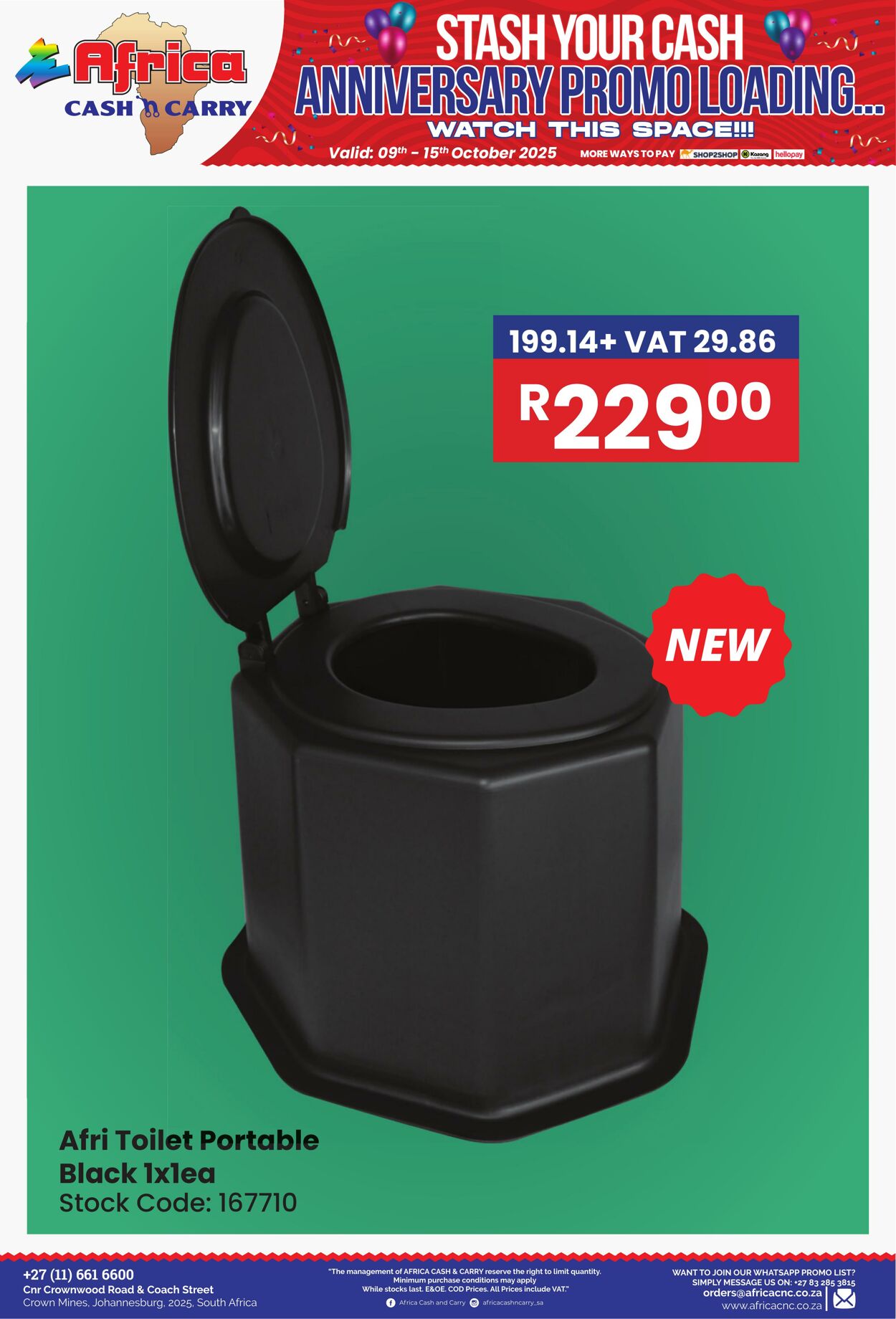 Special Africa Cash&Carry 09.10.2025 - 15.10.2025