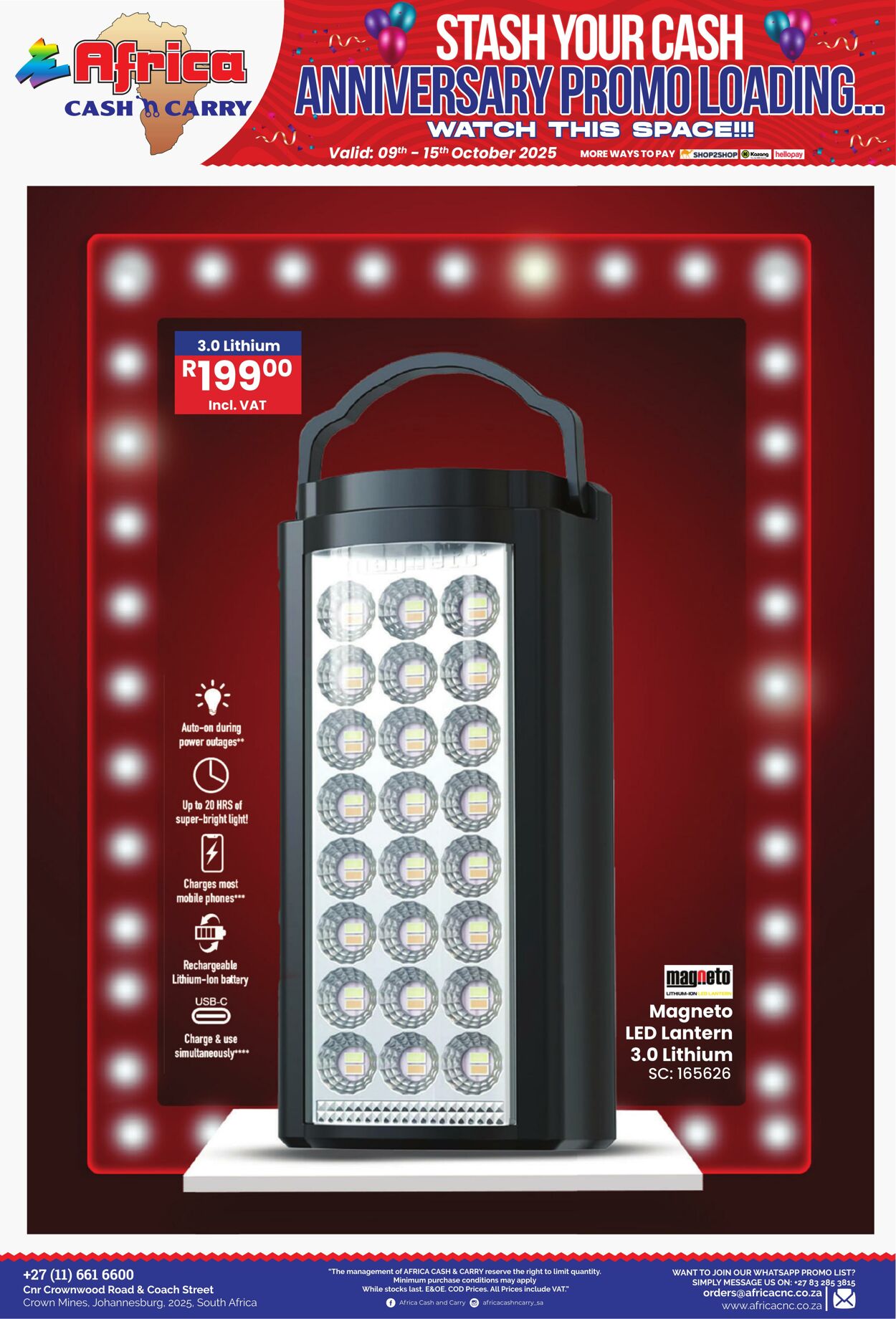 Special Africa Cash&Carry 09.10.2025 - 15.10.2025