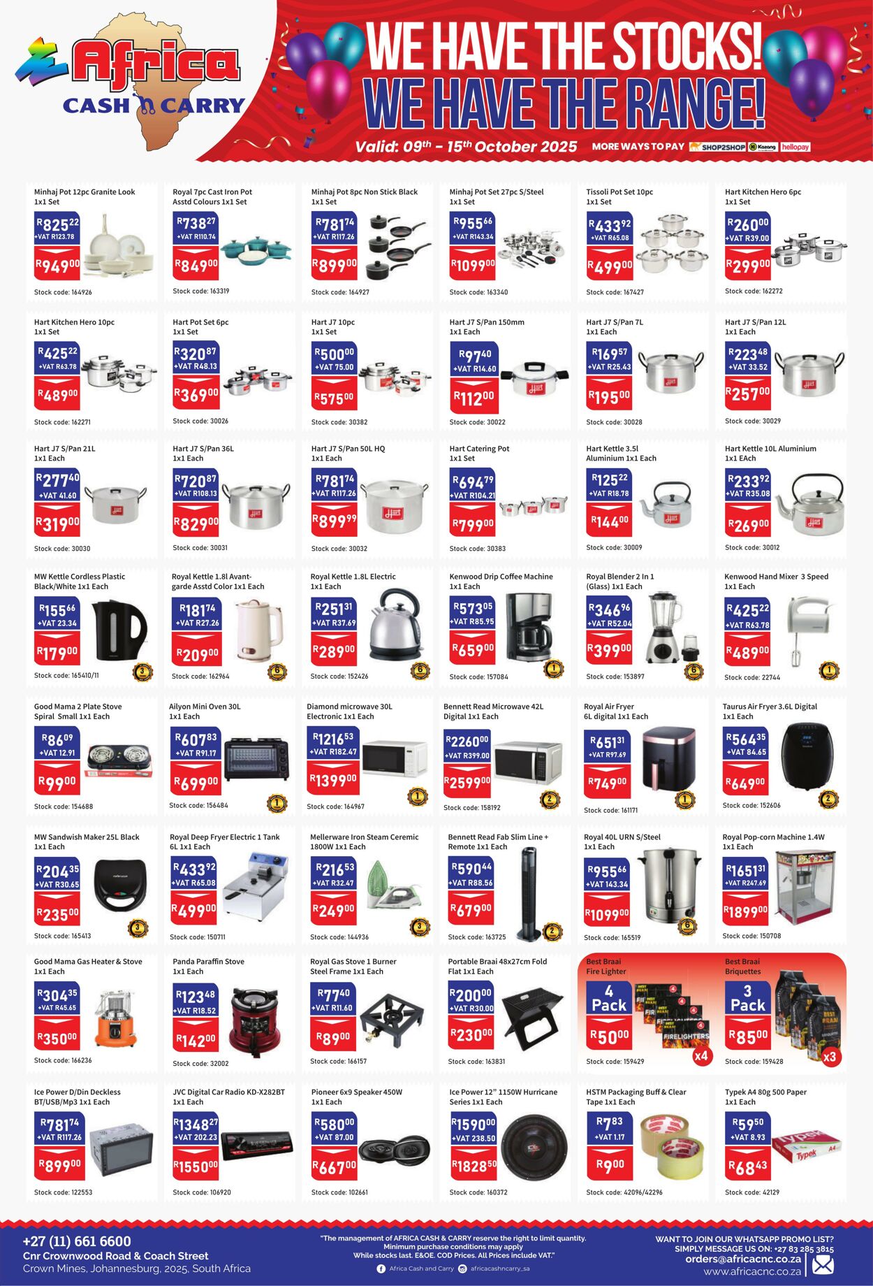 Special Africa Cash&Carry 09.10.2025 - 15.10.2025