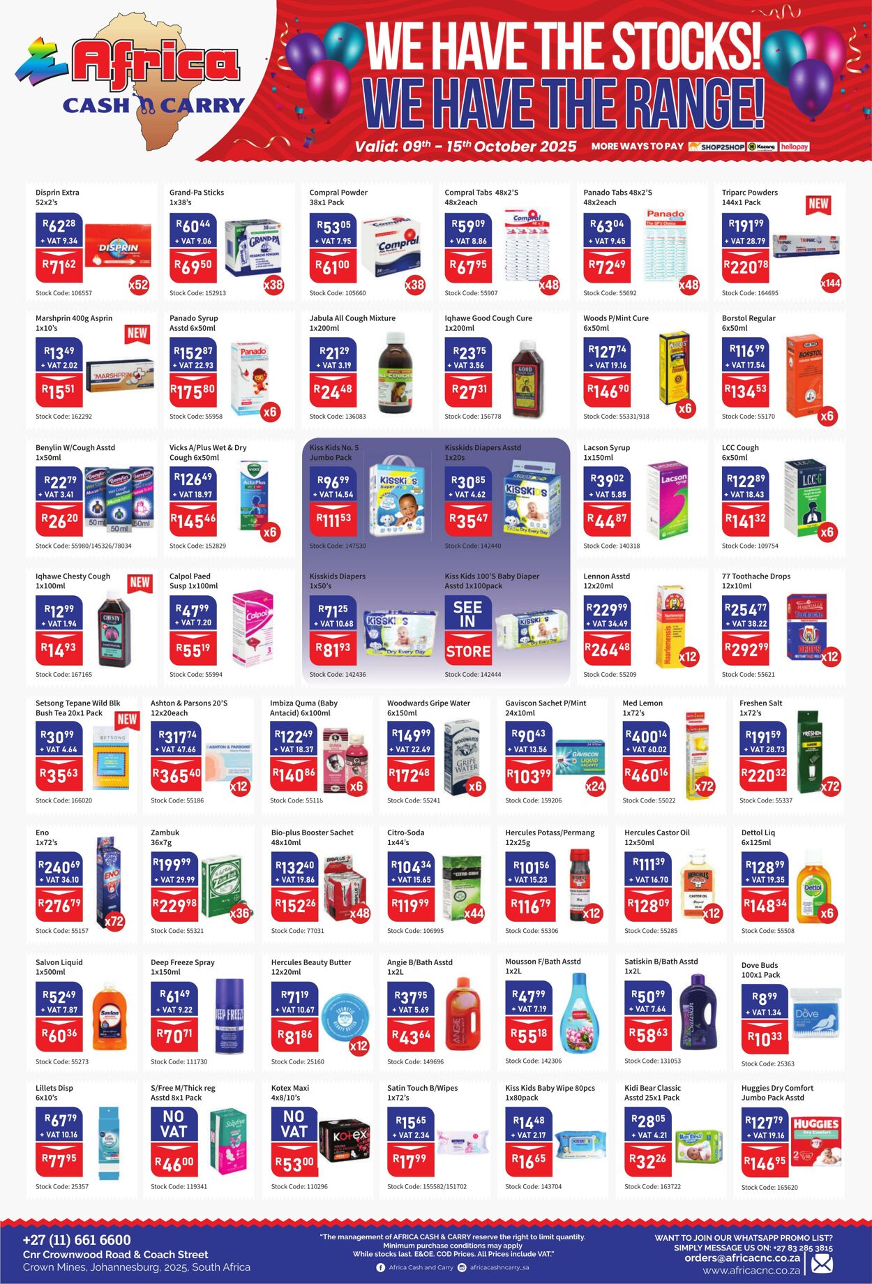 Special Africa Cash&Carry 09.10.2025 - 15.10.2025