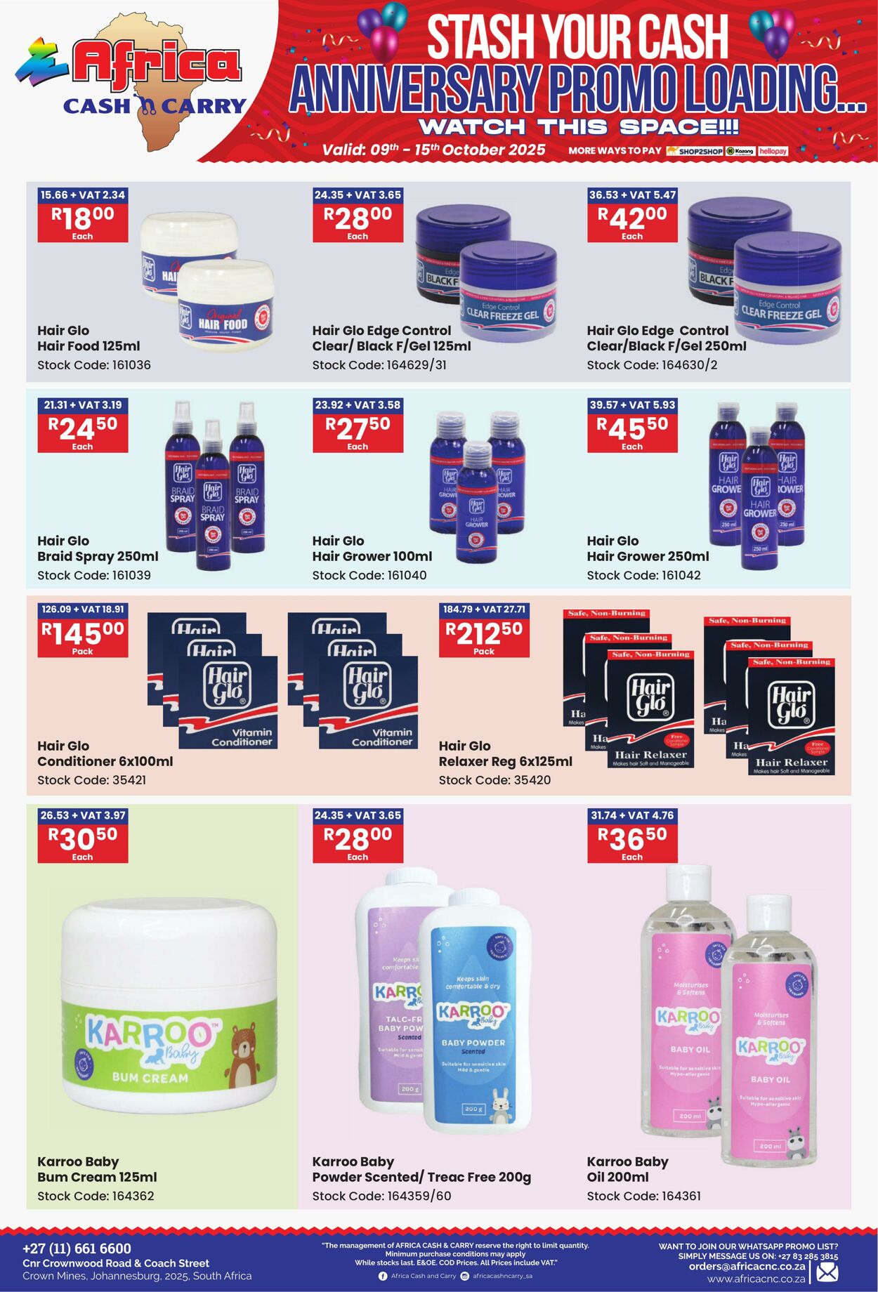 Special Africa Cash&Carry 09.10.2025 - 15.10.2025