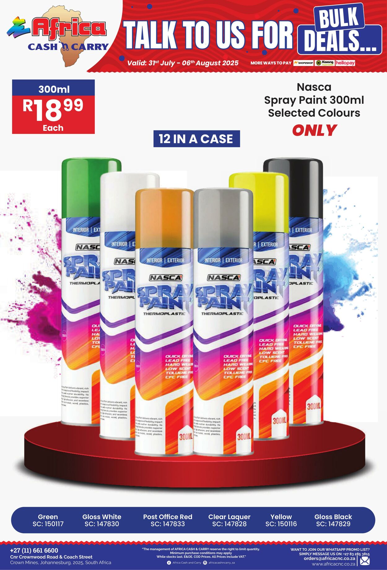 Special Africa Cash&Carry 31.07.2025 - 06.08.2025
