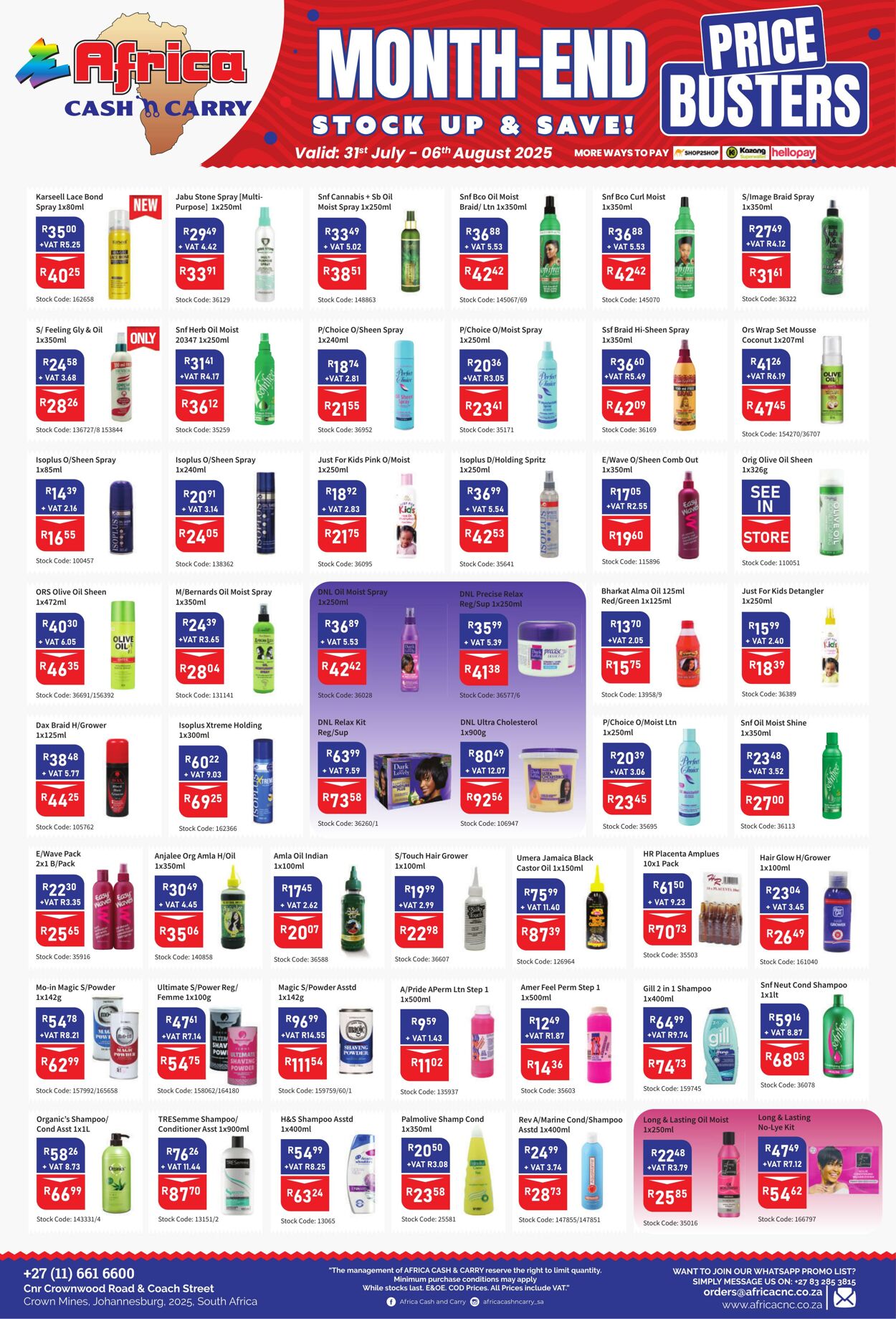 Special Africa Cash&Carry 31.07.2025 - 06.08.2025