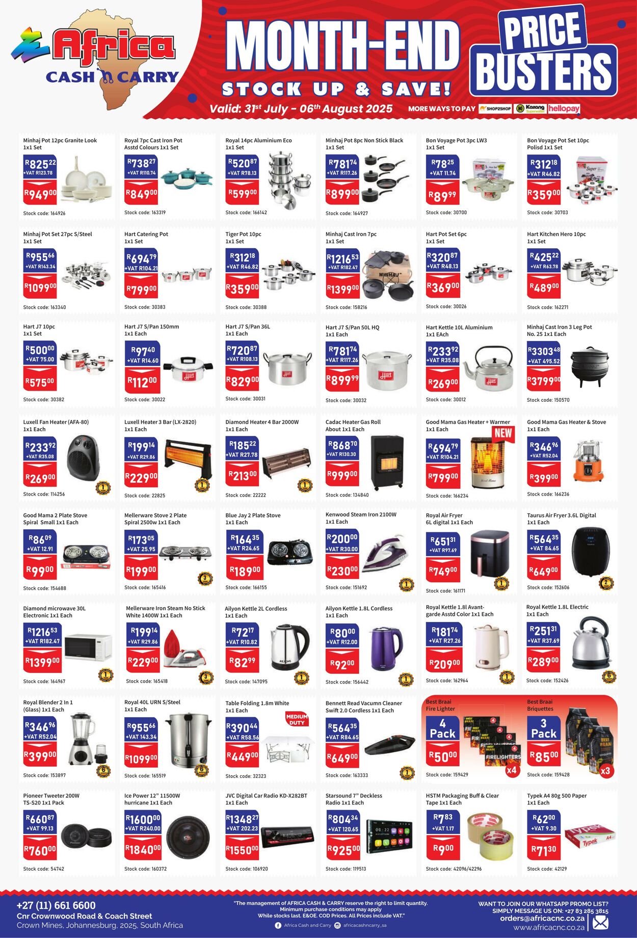 Special Africa Cash&Carry 31.07.2025 - 06.08.2025
