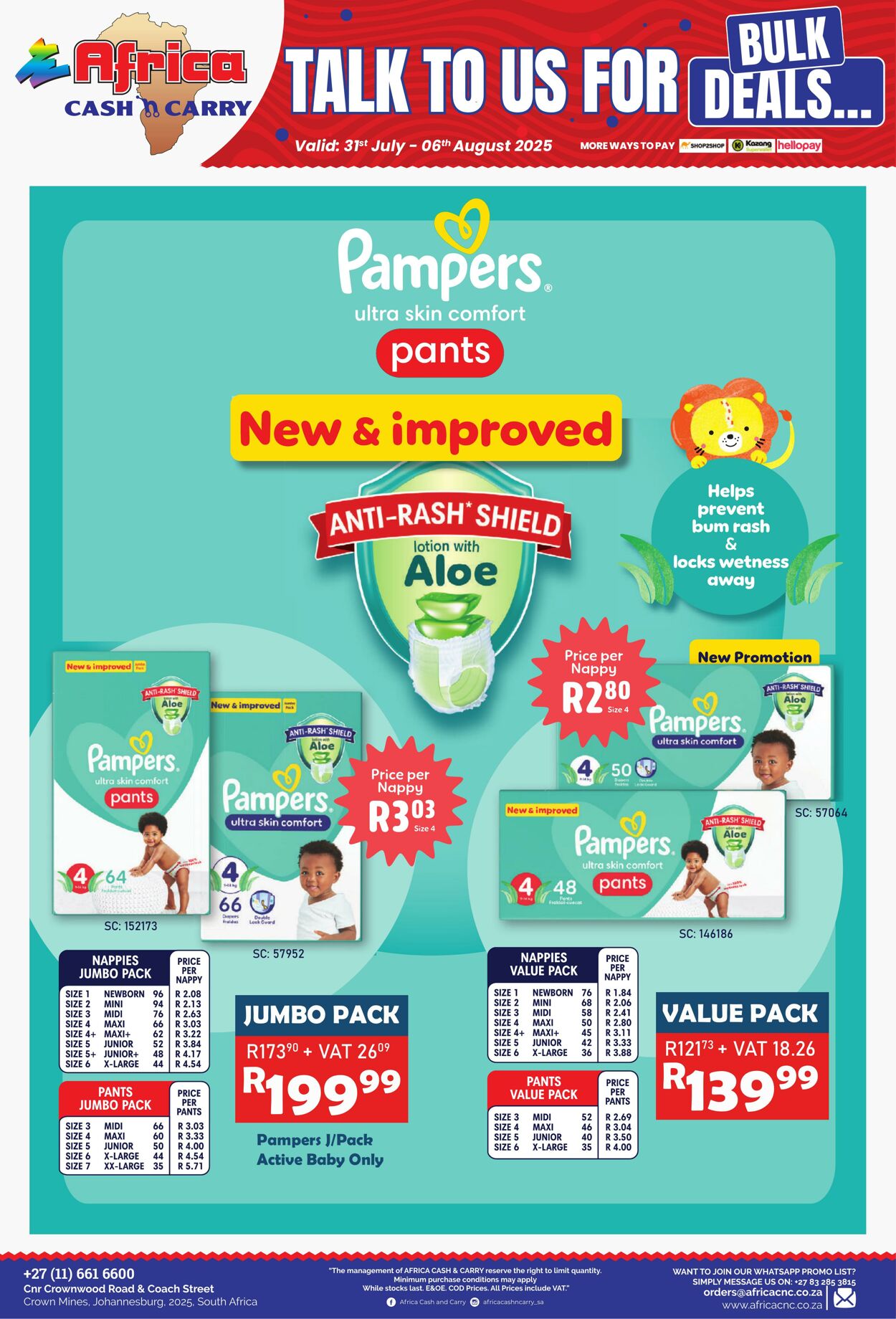 Special Africa Cash&Carry 31.07.2025 - 06.08.2025