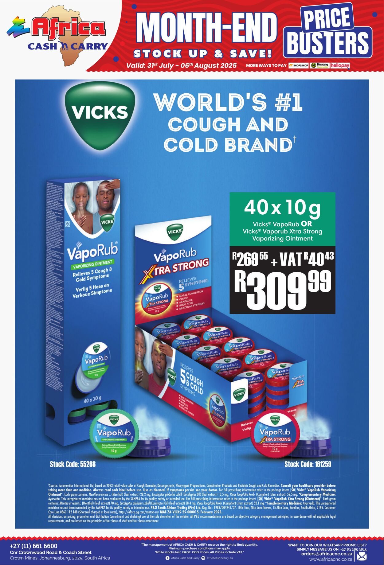 Special Africa Cash&Carry 31.07.2025 - 06.08.2025