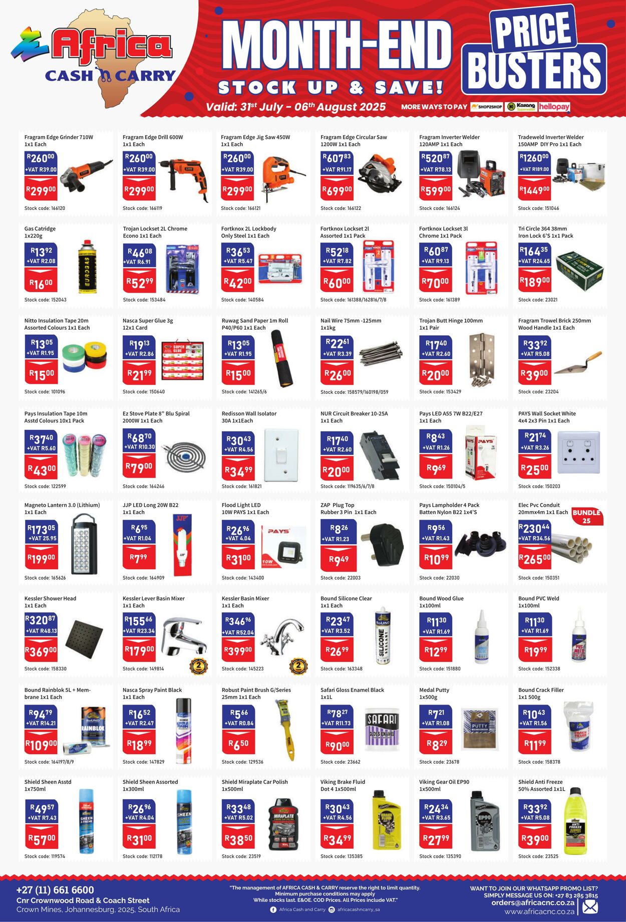 Special Africa Cash&Carry 31.07.2025 - 06.08.2025
