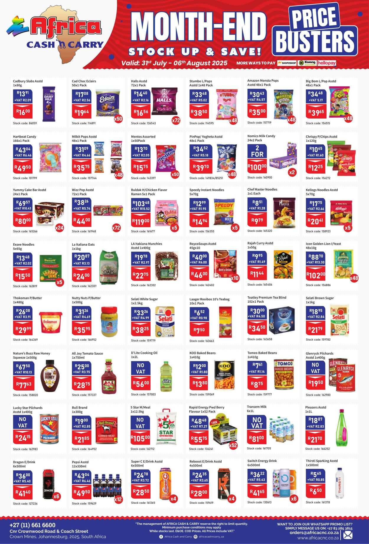 Special Africa Cash&Carry 31.07.2025 - 06.08.2025