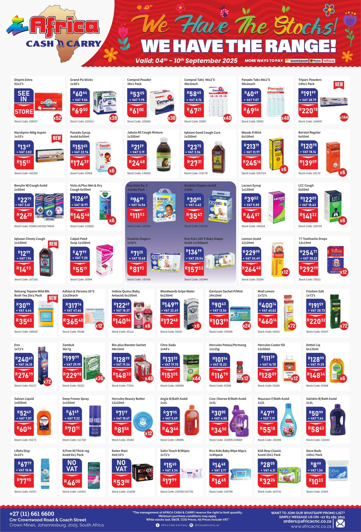Special Africa Cash&Carry 04.09.2025 - 10.09.2025