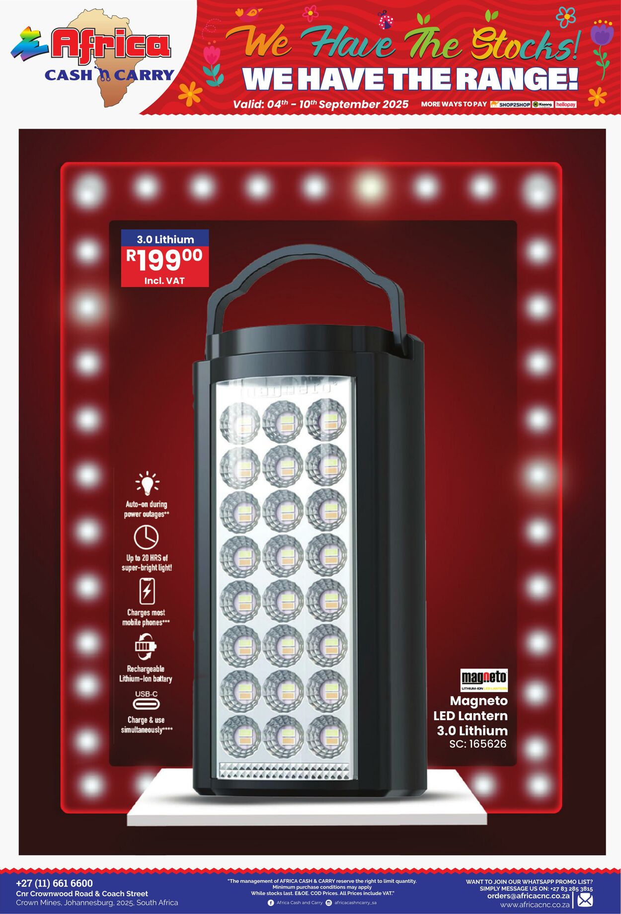Special Africa Cash&Carry 04.09.2025 - 10.09.2025