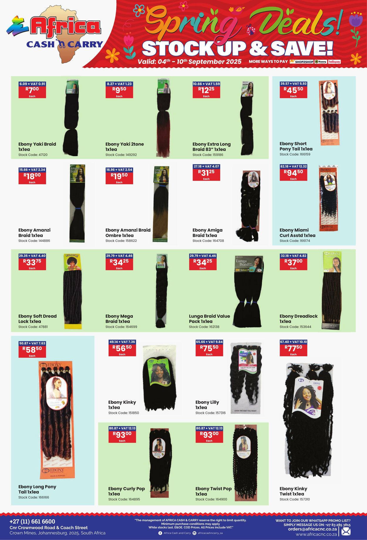 Special Africa Cash&Carry 04.09.2025 - 10.09.2025