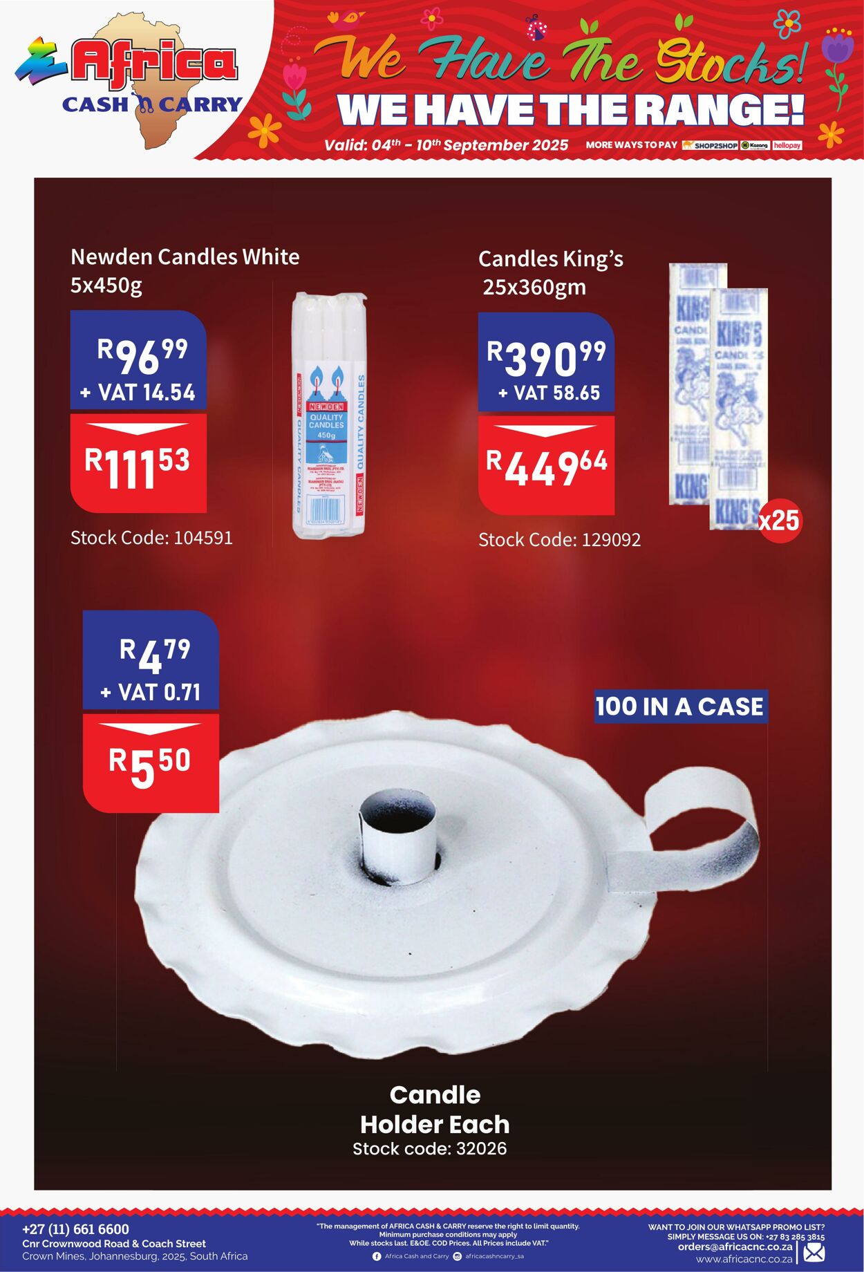 Special Africa Cash&Carry 04.09.2025 - 10.09.2025