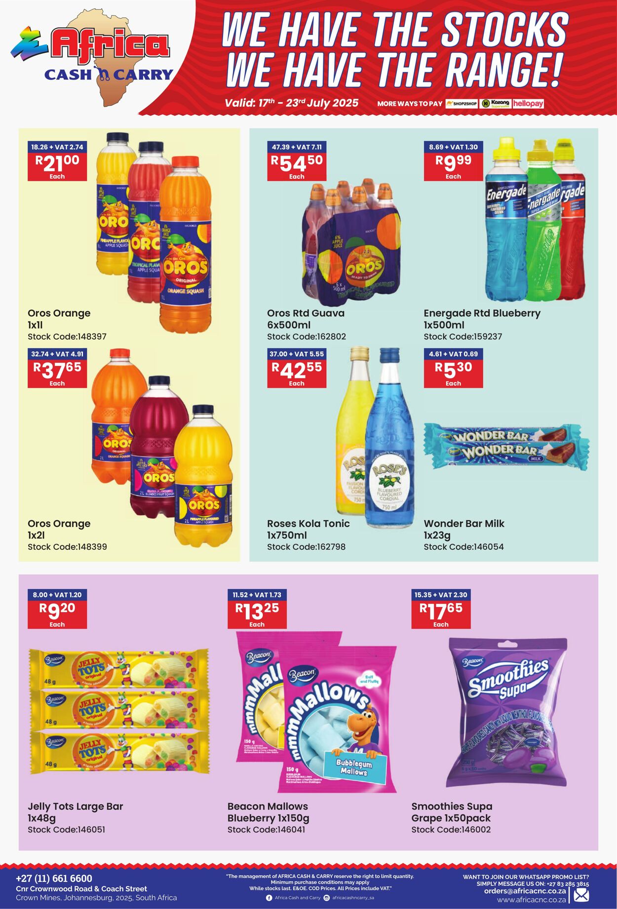Special Africa Cash&Carry 17.07.2025 - 23.07.2025