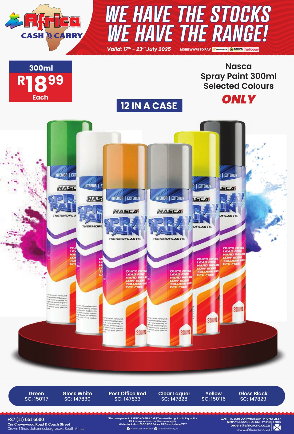Special Africa Cash&Carry 17.07.2025 - 23.07.2025