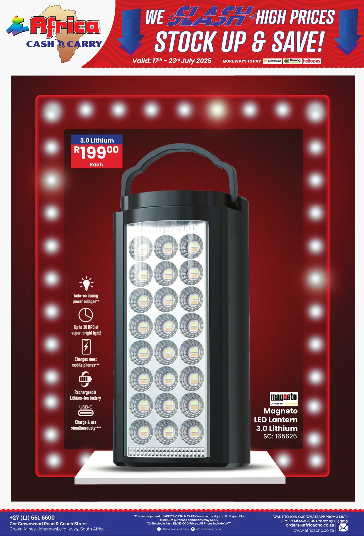 Special Africa Cash&Carry 17.07.2025 - 23.07.2025