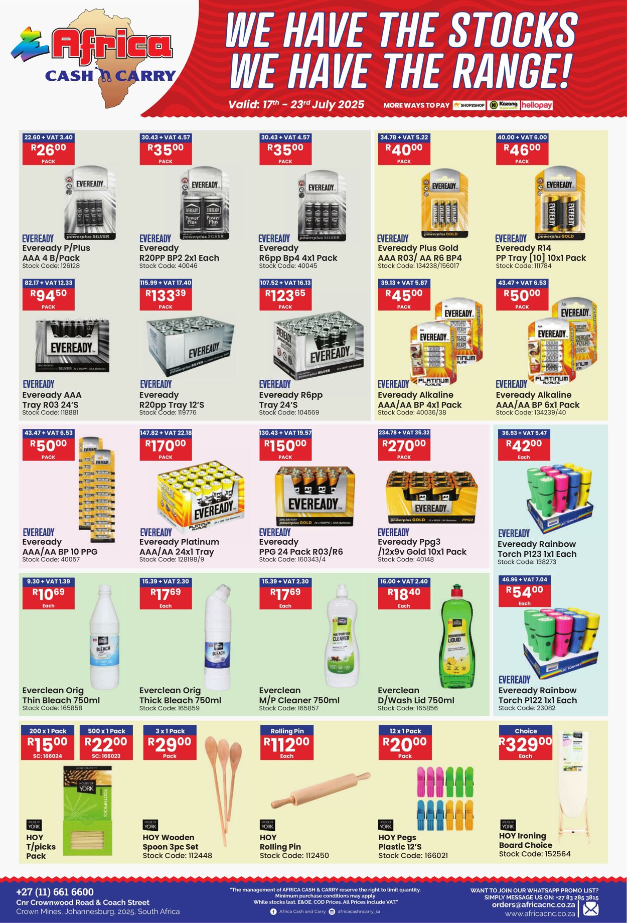 Special Africa Cash&Carry 17.07.2025 - 23.07.2025