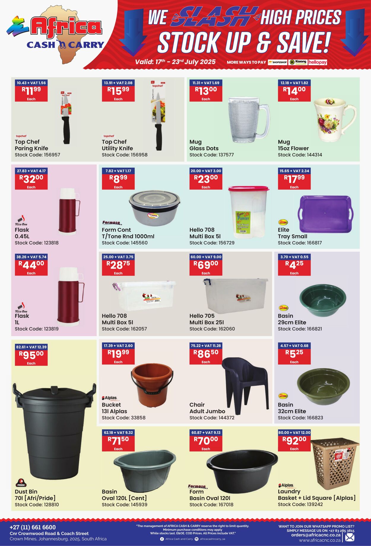 Special Africa Cash&Carry 17.07.2025 - 23.07.2025