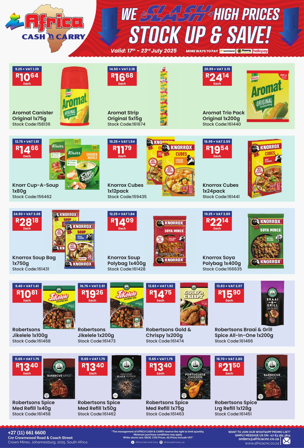 Special Africa Cash&Carry 17.07.2025 - 23.07.2025