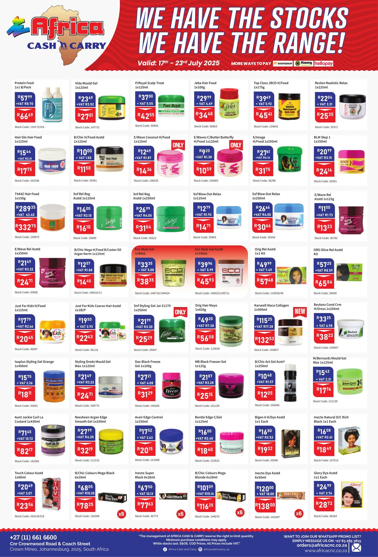 Special Africa Cash&Carry 17.07.2025 - 23.07.2025