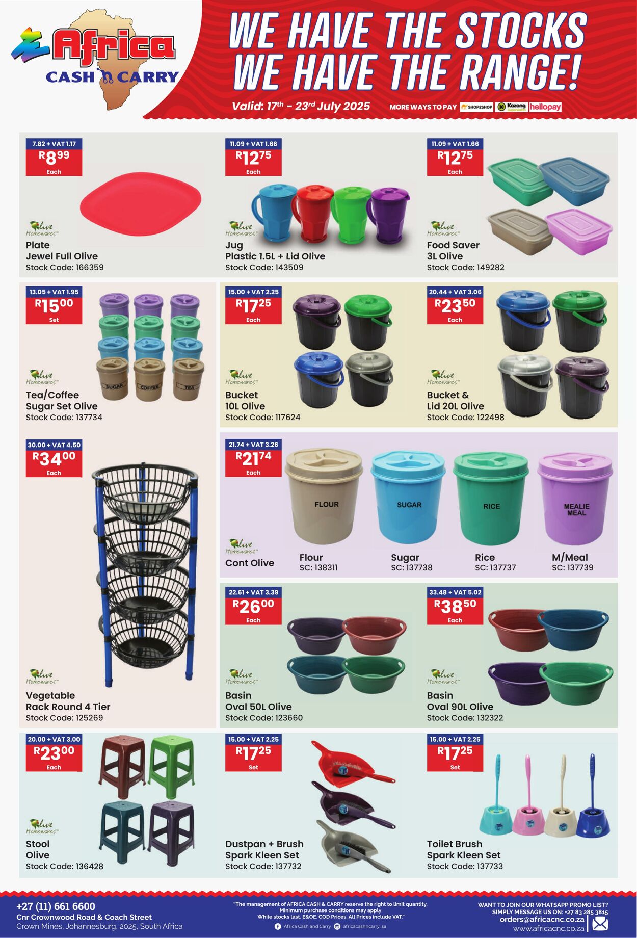 Special Africa Cash&Carry 17.07.2025 - 23.07.2025