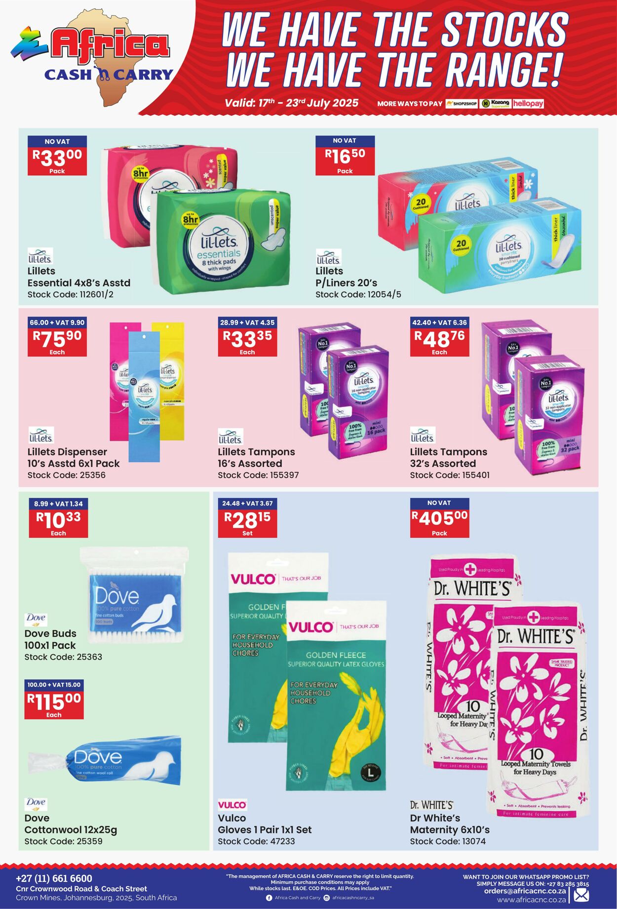 Special Africa Cash&Carry 17.07.2025 - 23.07.2025