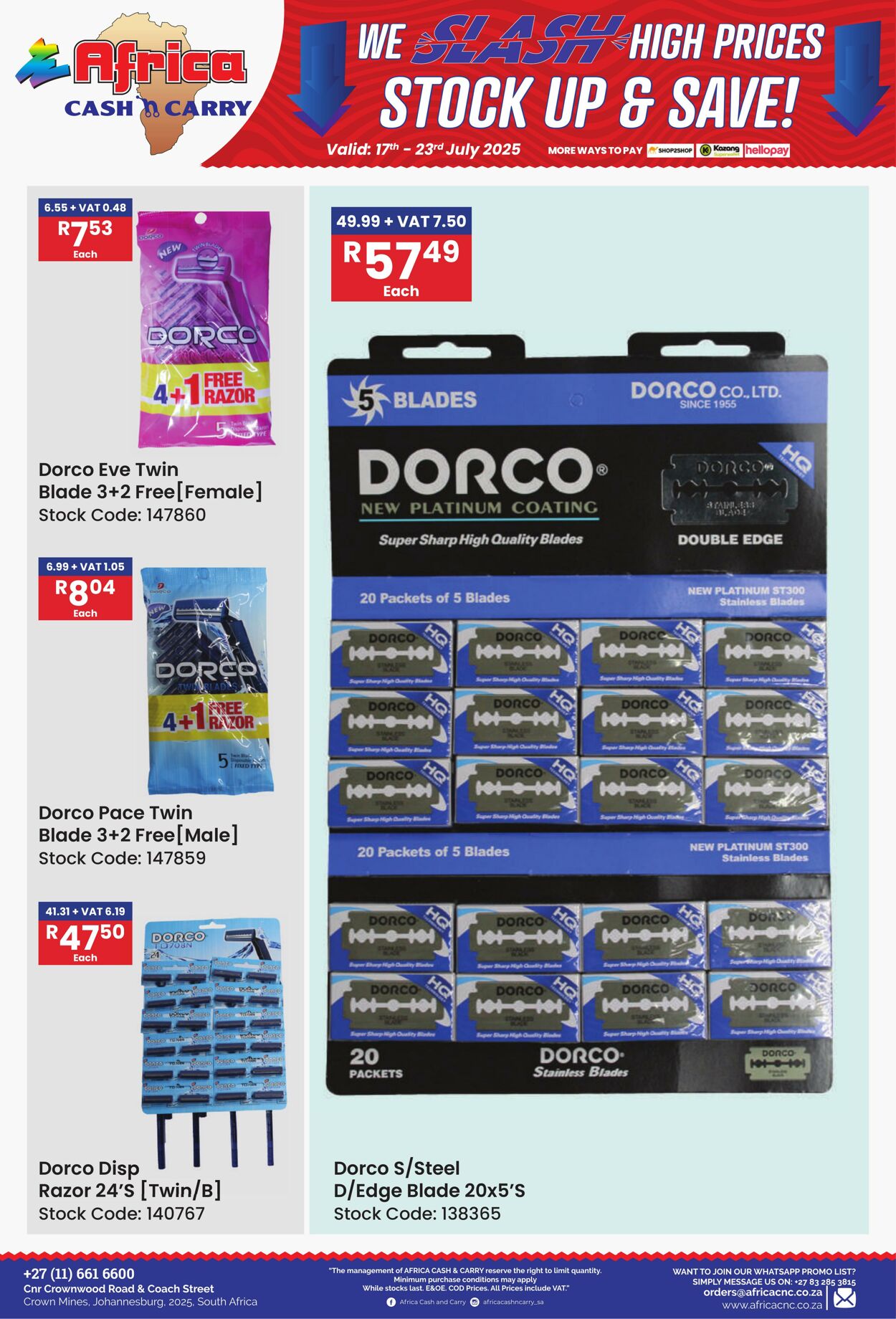 Special Africa Cash&Carry 17.07.2025 - 23.07.2025