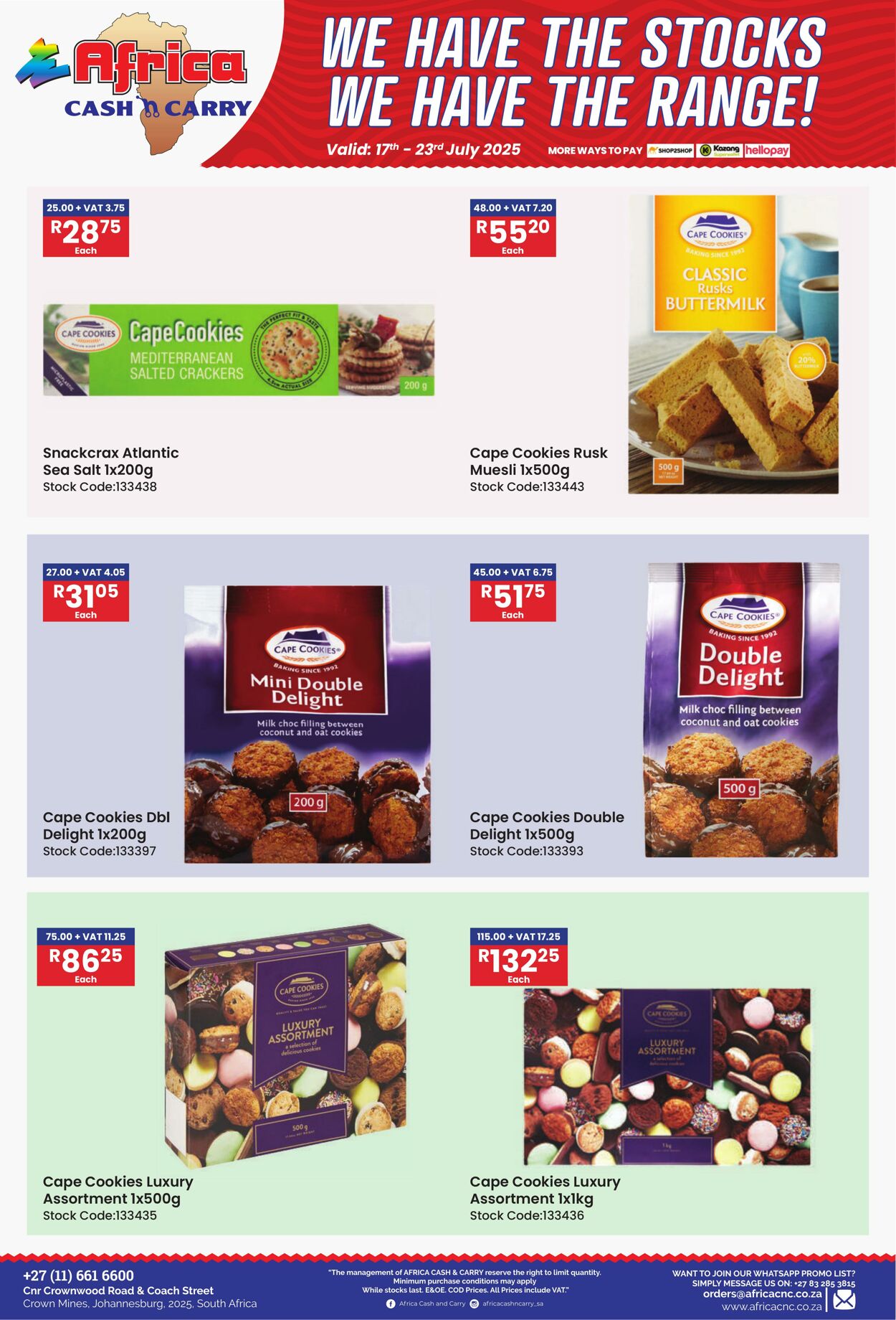 Special Africa Cash&Carry 17.07.2025 - 23.07.2025