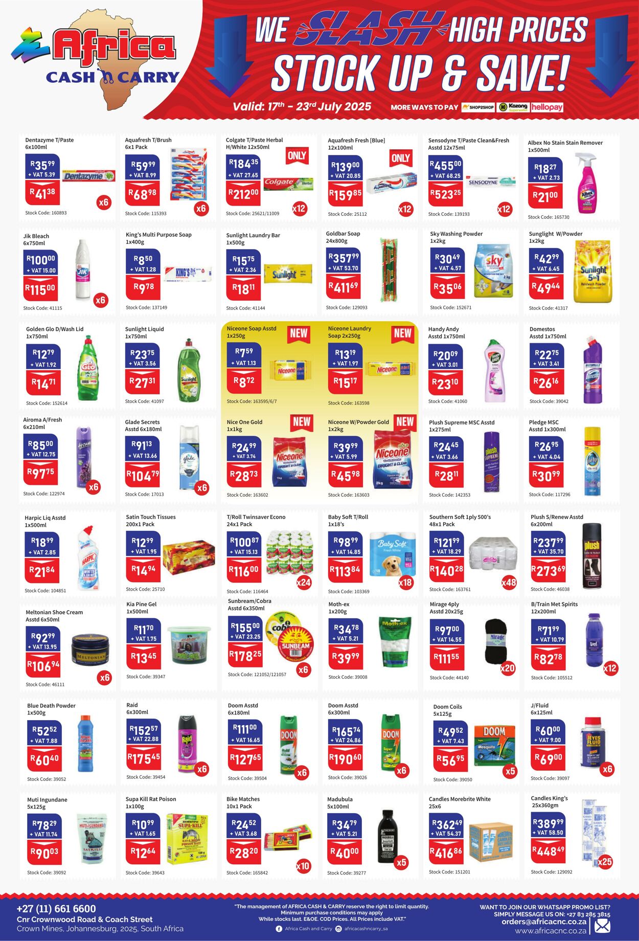 Special Africa Cash&Carry 17.07.2025 - 23.07.2025