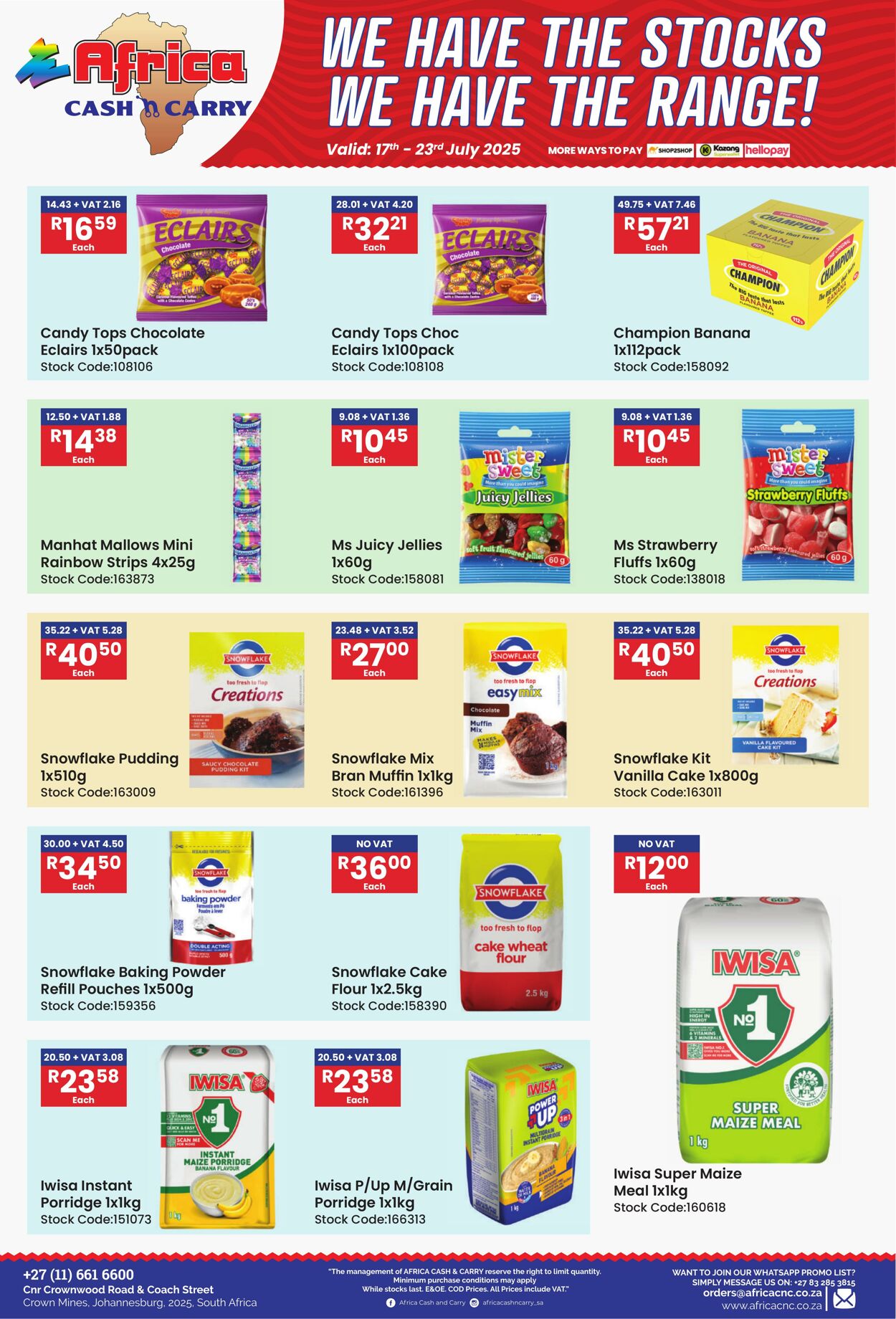 Special Africa Cash&Carry 17.07.2025 - 23.07.2025