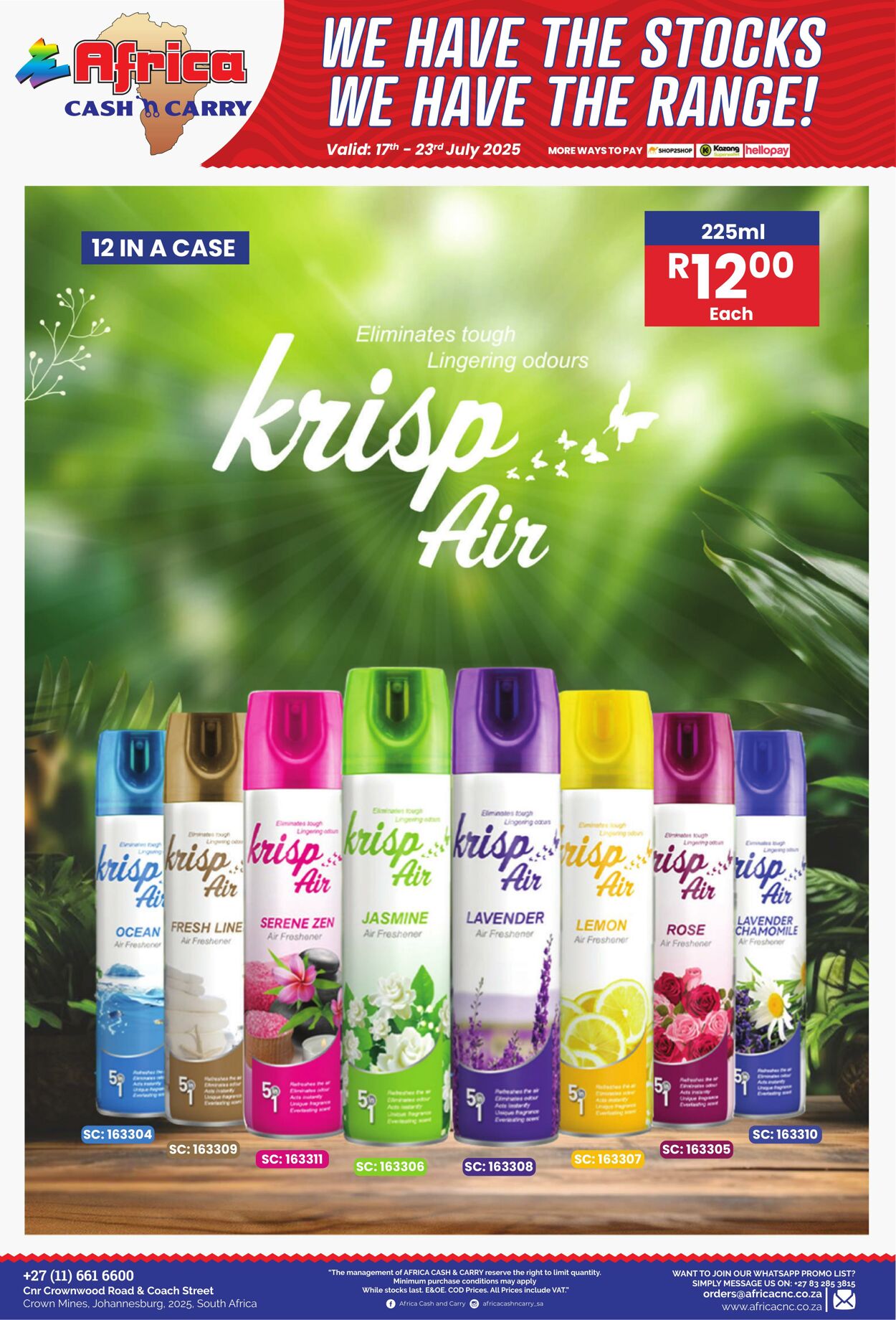 Special Africa Cash&Carry 17.07.2025 - 23.07.2025