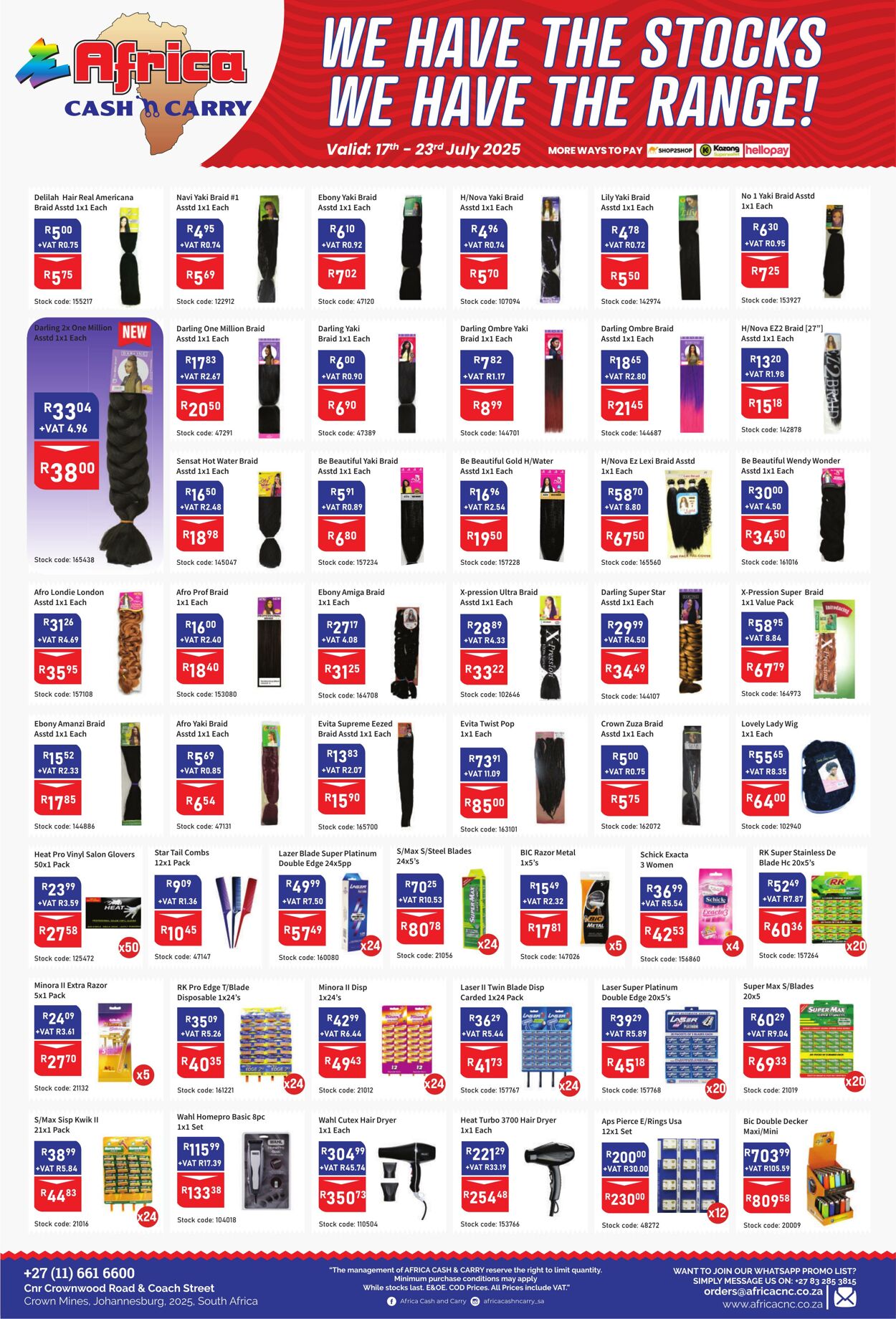 Special Africa Cash&Carry 17.07.2025 - 23.07.2025