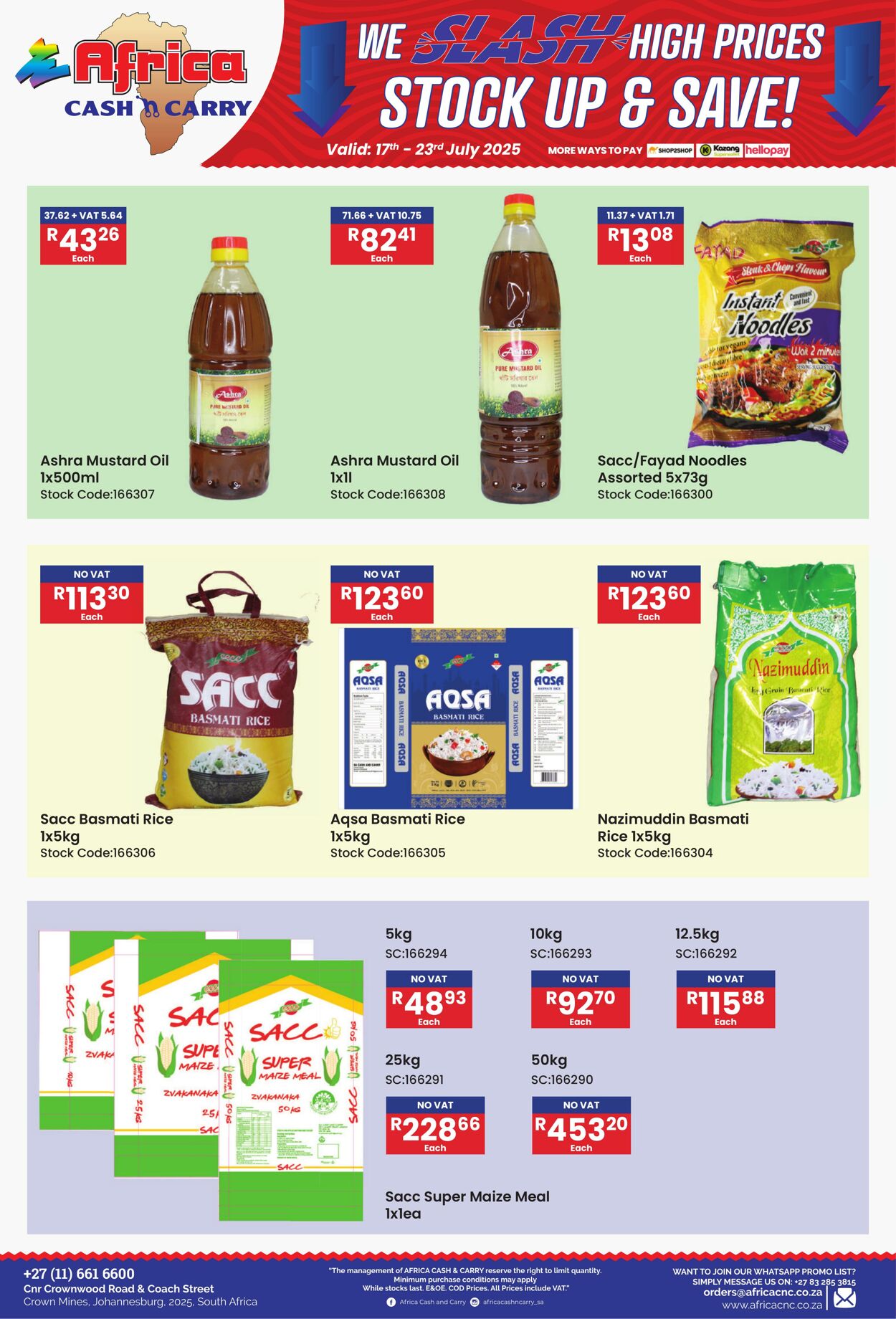 Special Africa Cash&Carry 17.07.2025 - 23.07.2025