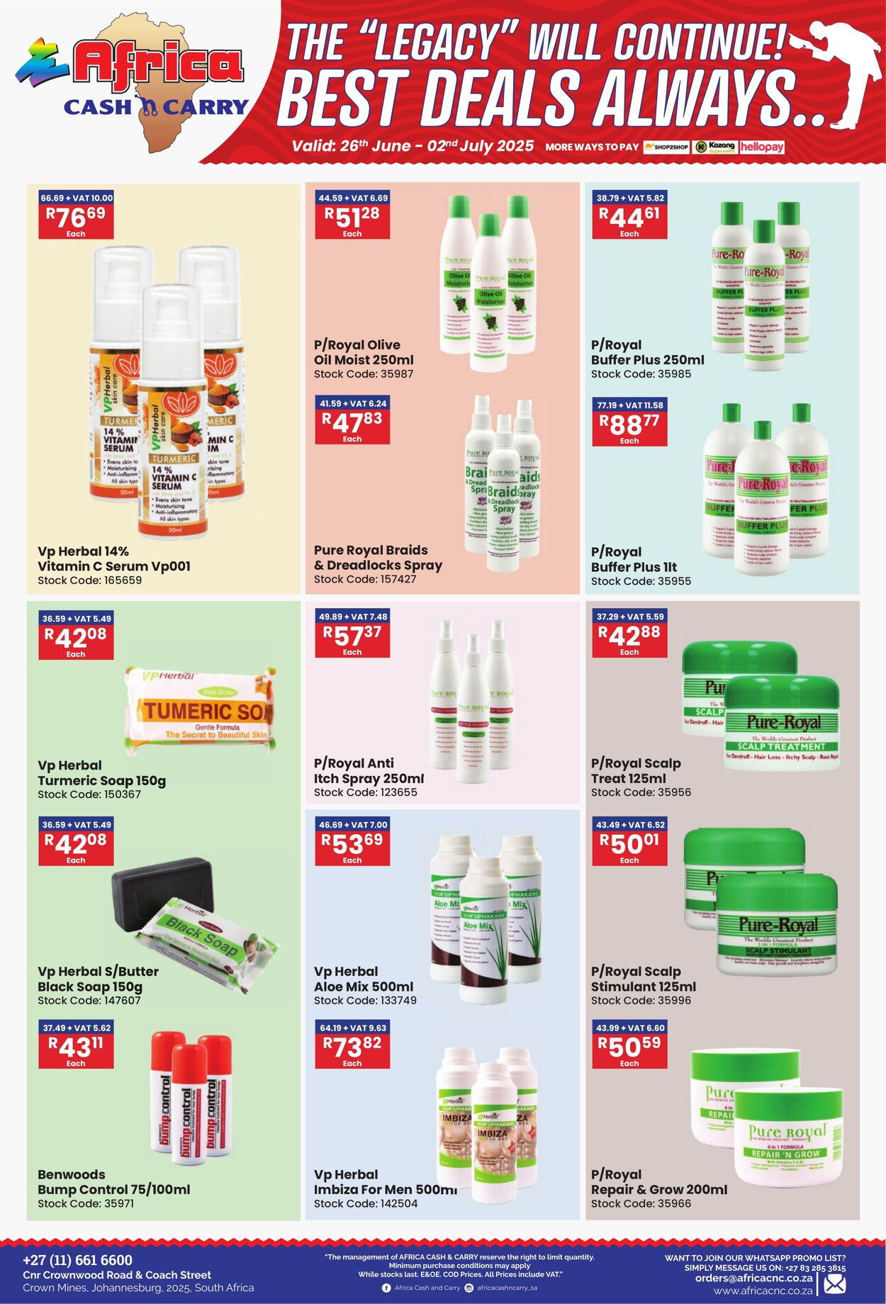 Special Africa Cash&Carry 26.06.2025 - 02.07.2025