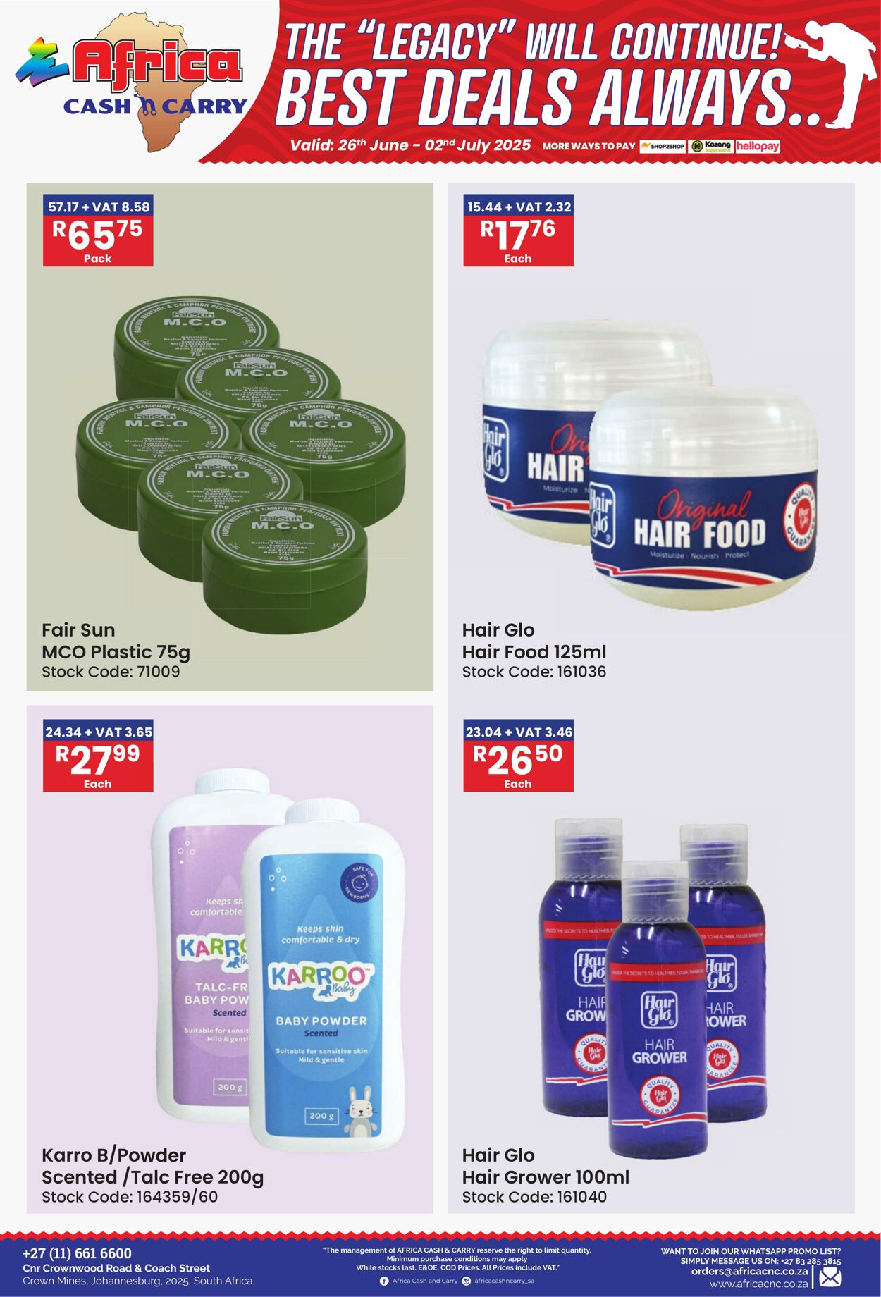 Special Africa Cash&Carry 26.06.2025 - 02.07.2025