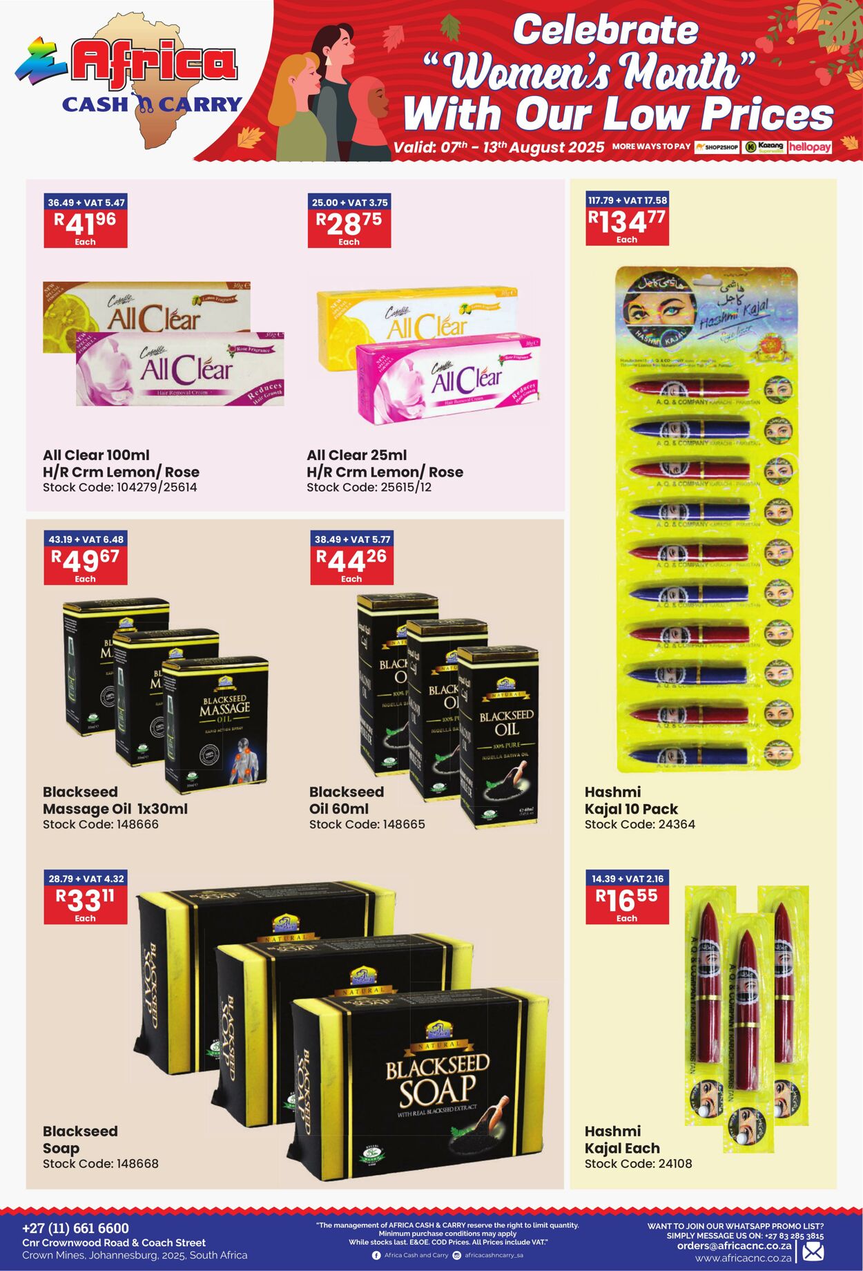 Special Africa Cash&Carry 07.08.2025 - 13.08.2025