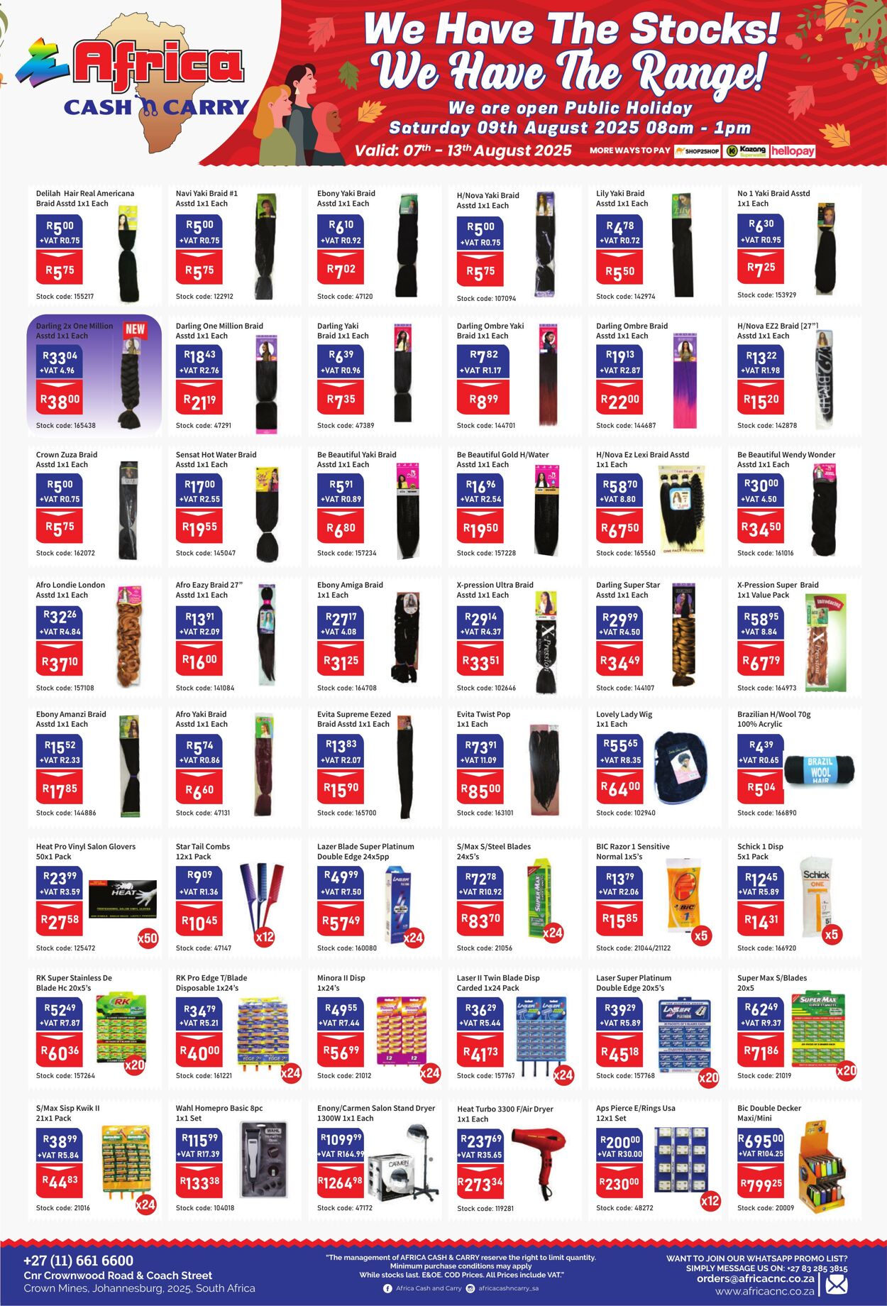 Special Africa Cash&Carry 07.08.2025 - 13.08.2025