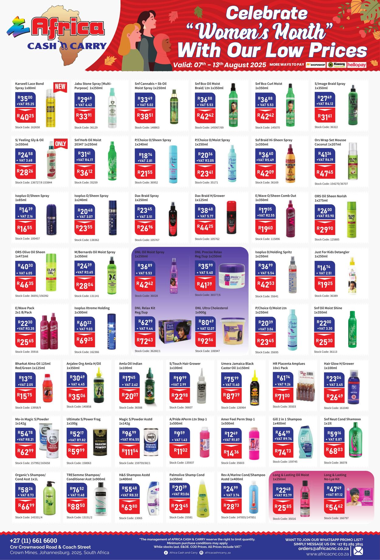 Special Africa Cash&Carry 07.08.2025 - 13.08.2025