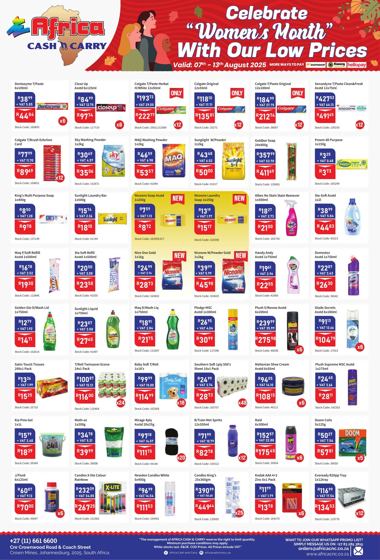 Special Africa Cash&Carry 07.08.2025 - 13.08.2025